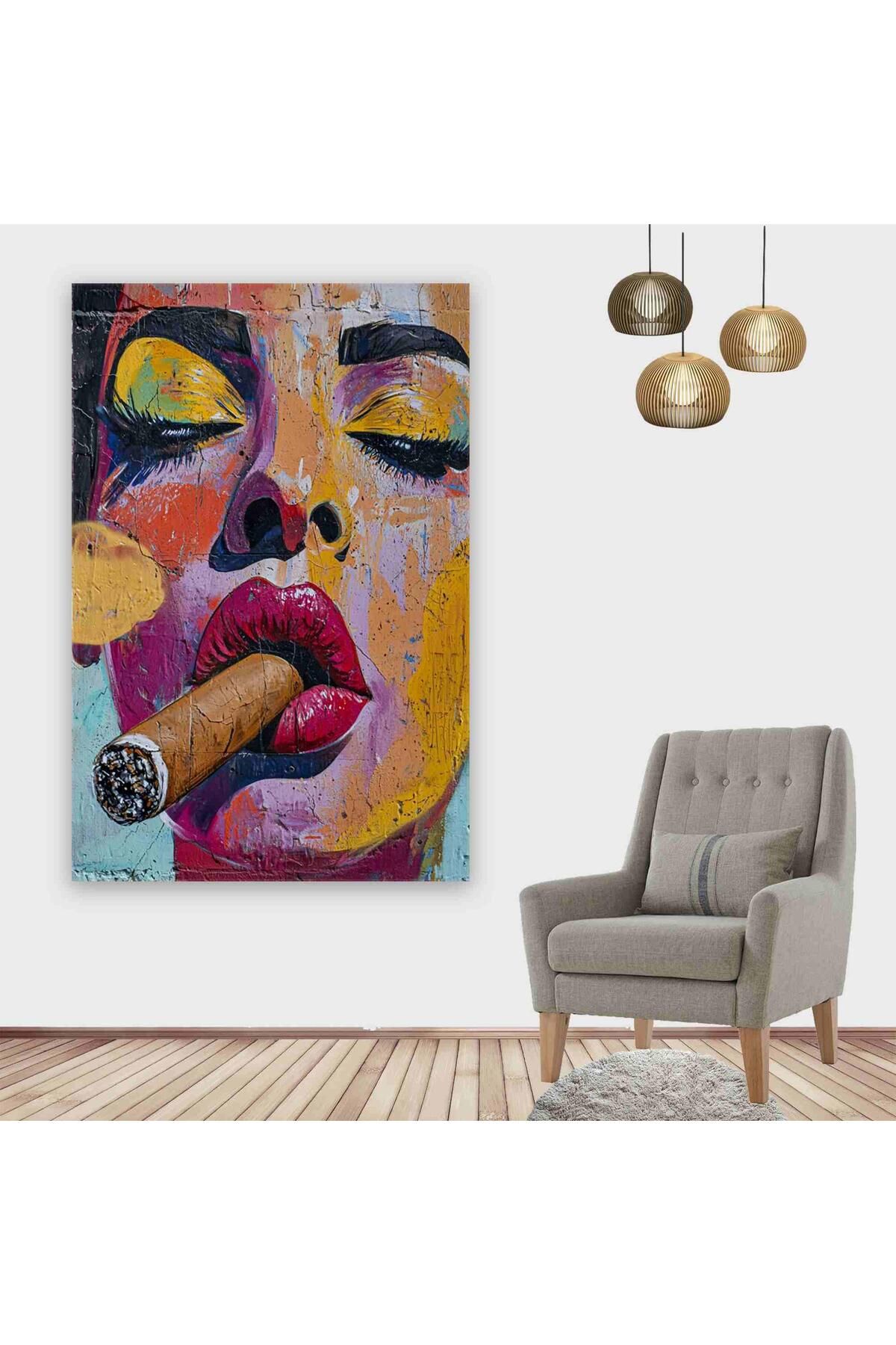 Ritmo Canvas Puro İçen Kadın Kanvas Tablo