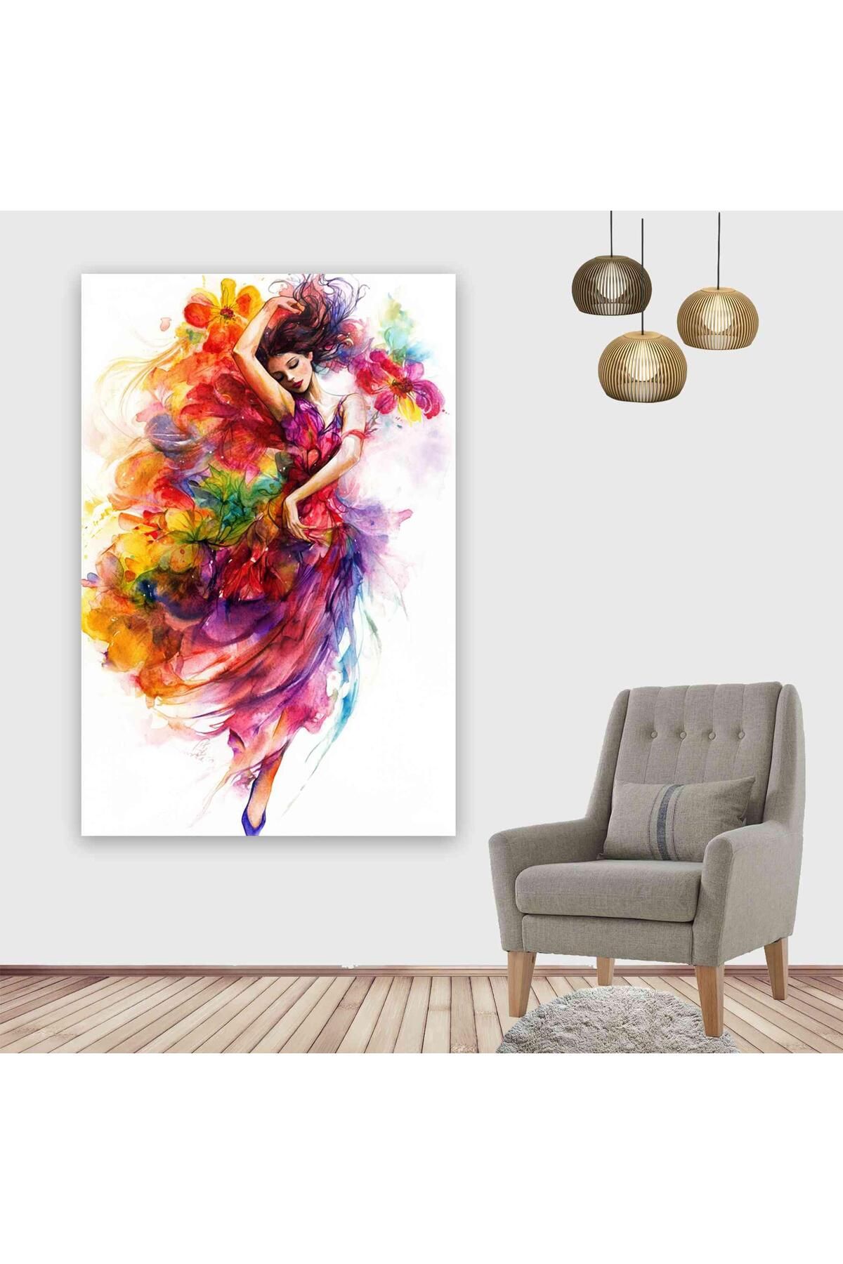 Ritmo Canvas Renk Harmonileriyle Kadın Kanvas Tablo