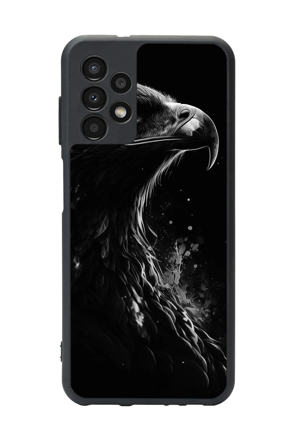 BGAKSESUAR Samsung Galaxy A23 Uyumlu Mat Siyah Kılıf – Yumuşak Silikon, Koruyucu, Şok Emici Kapak