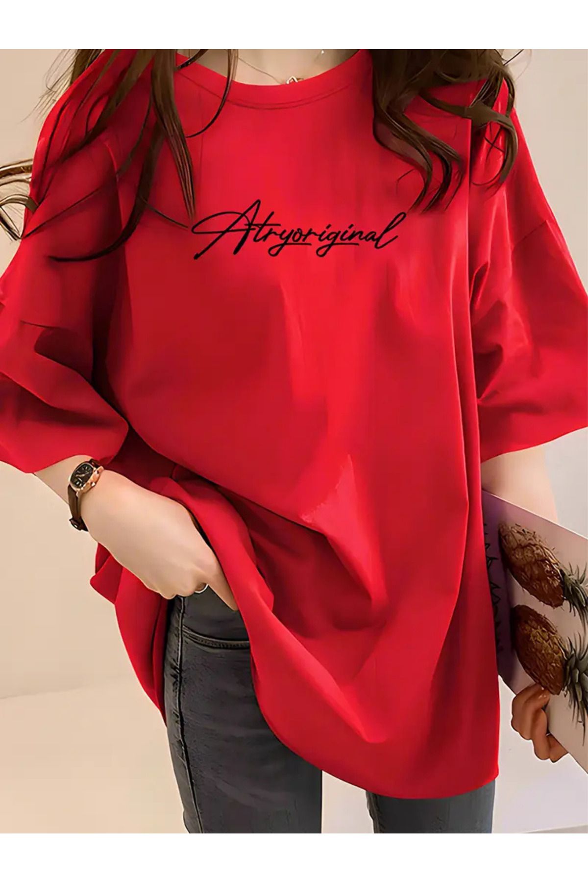 FUFLUNS ATRYORİGİNAL BASKILI OVERSİZE TİŞÖRT