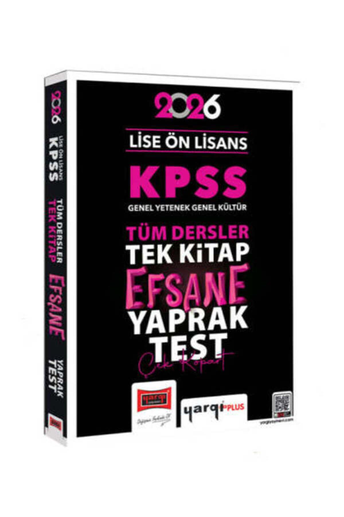 Yargı Yayınları Yargı Yayınları 2026 KPSS Lise Ön Lisans GK-GY Tüm Dersler Lise Tek Kitap Çek Kopart Yaprak Test