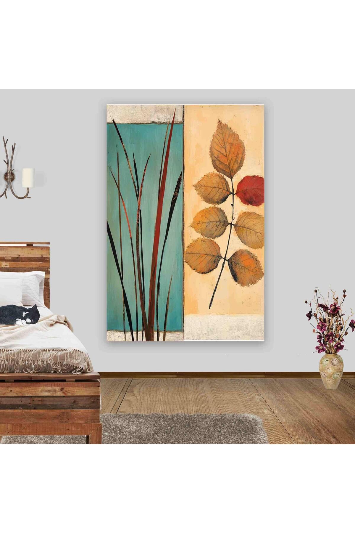 Ritmo Canvas Saz ve Kuru Yapraklar Kanvas Tablo