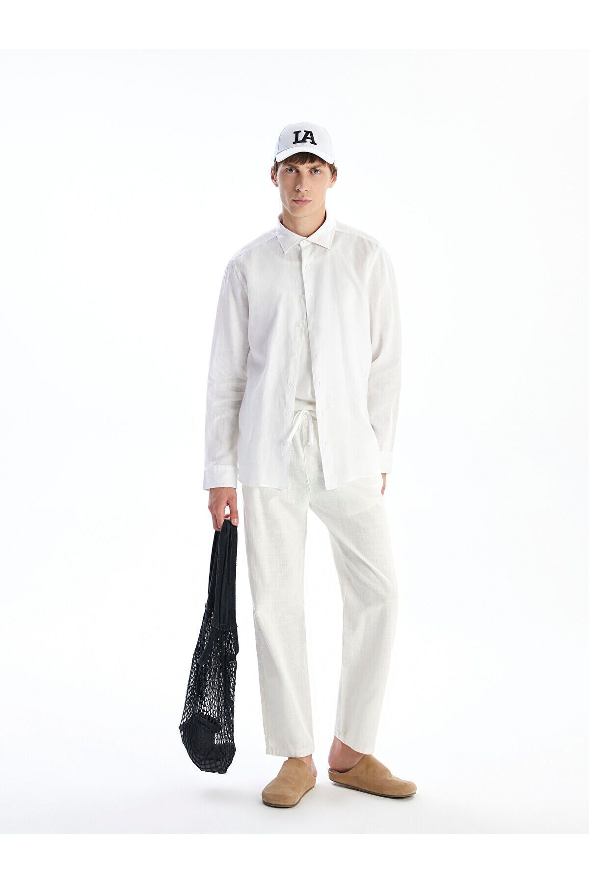 LC Waikiki-Ανδρικό παντελόνι Comfortable Fit Linen Look 1