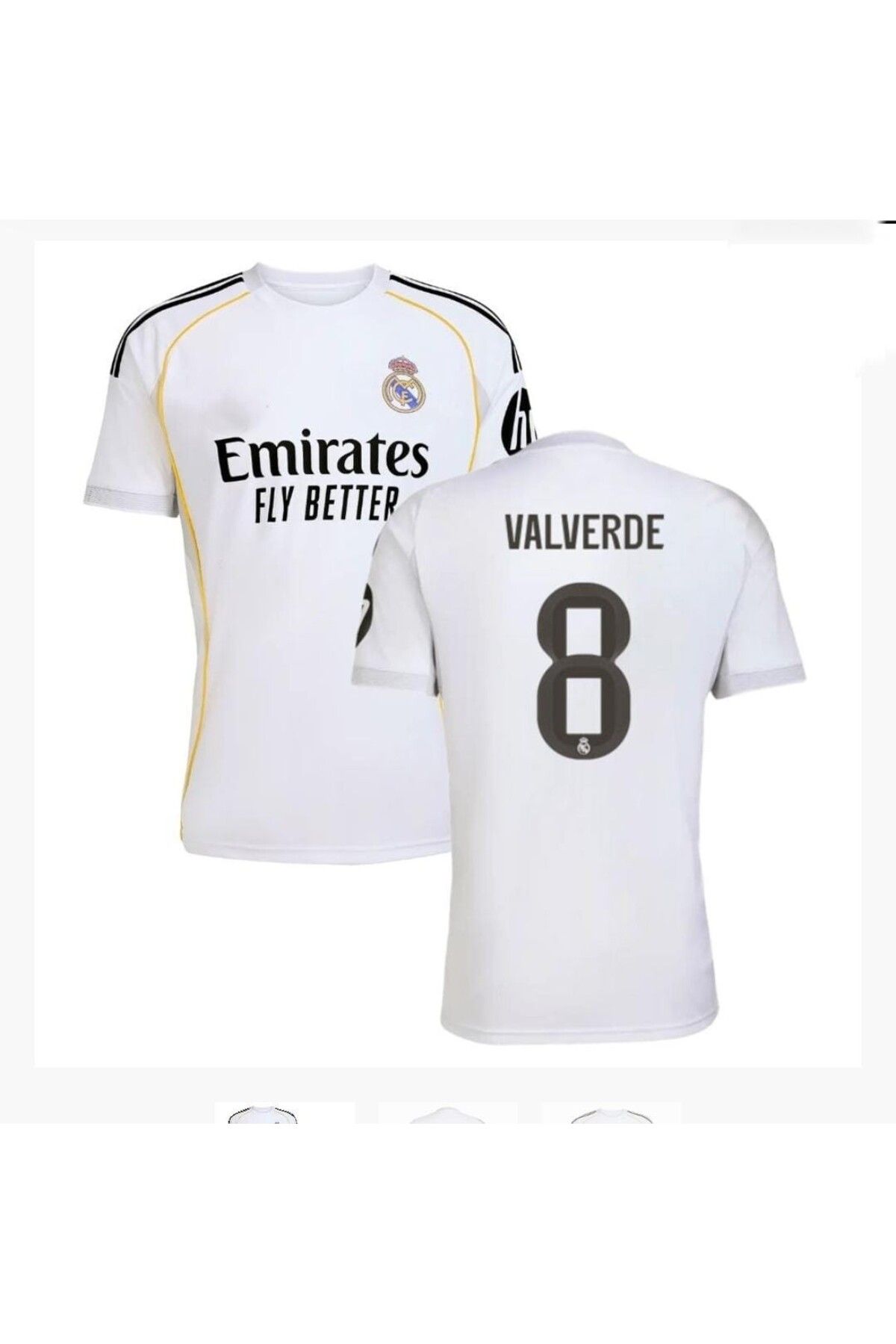 Tesbih Dünyası R'eal M'adrid 2025/26 Yeni Sezon Federico Valverde İç Saha Futbol Forması