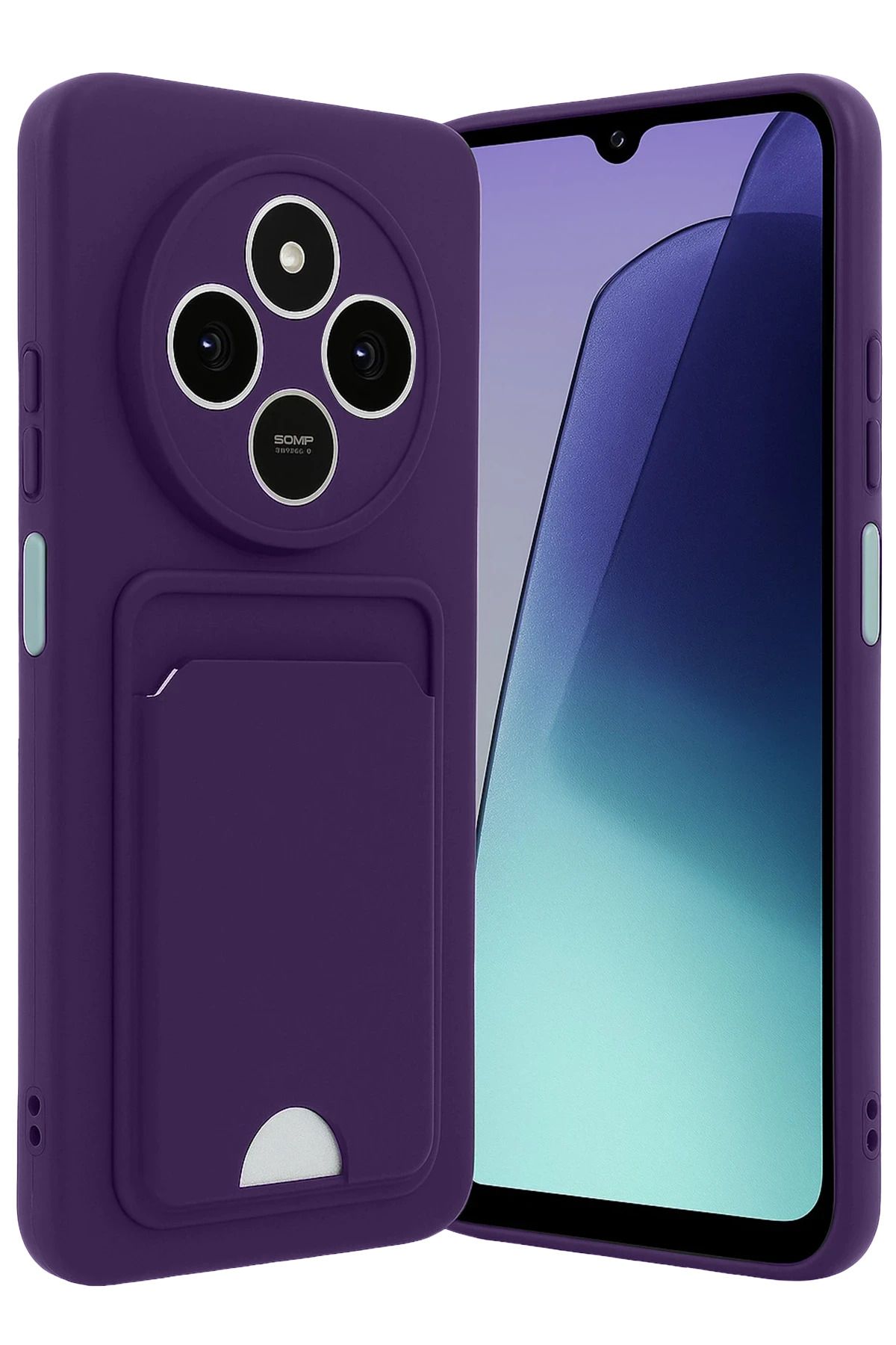Rivor Xiaomi Redmi 14C & Poco C75 Kılıf Kamera Korumalı Kartlıklı Cüzdanlı Kartvizitli Silikon Kapak