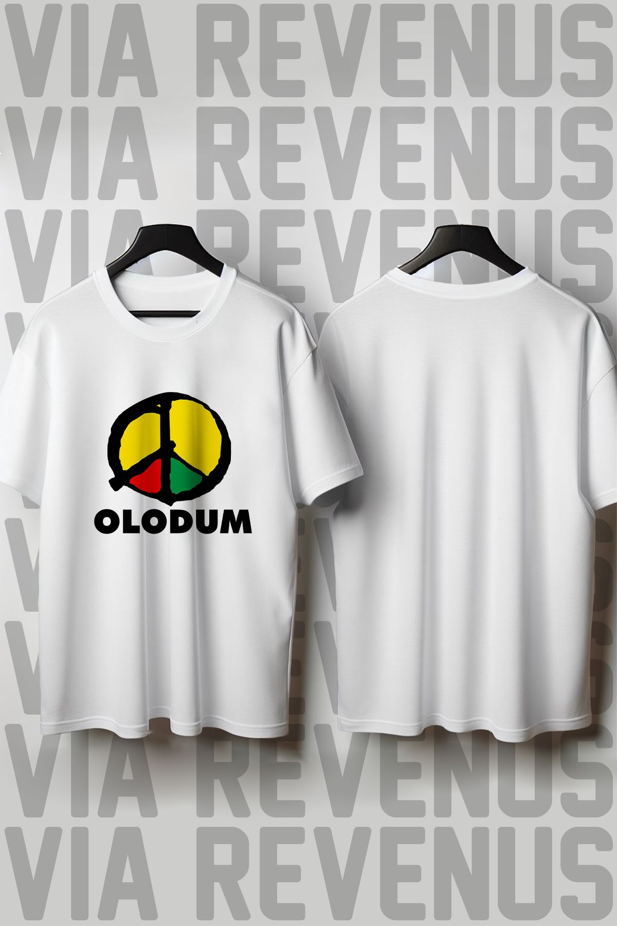 Vordevia Michael Jackson - Olodum Baskılı Bisiklet Yaka Geniş Kalıp Unisex Tshirt
