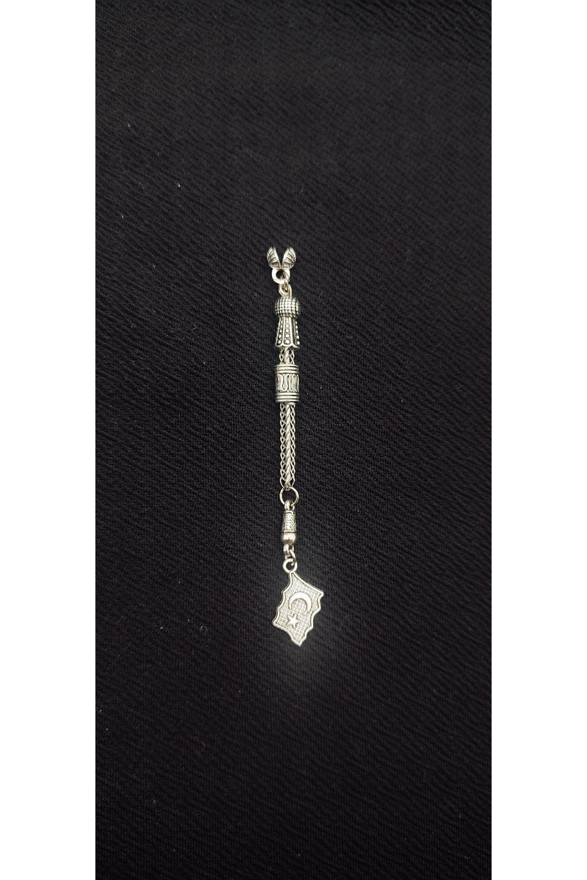 QELA COLLECTION Tesbih Ucu 5 Adet Metal Tesbih Püskülü – Dayanıklı Zamak Döküm – Gümüş Görünümlü