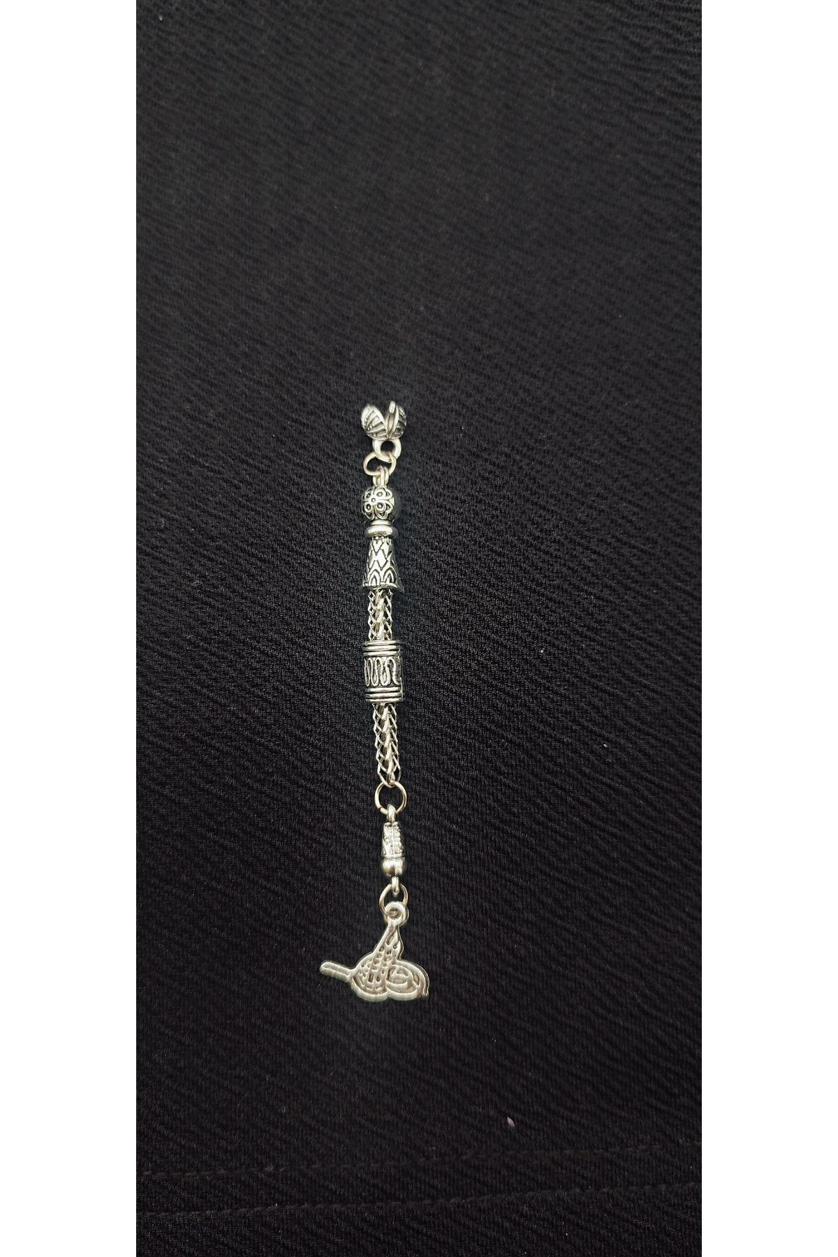 QELA COLLECTION Tesbih Ucu 5 Adet Metal Tesbih Püskülü – Dayanıklı Zamak Döküm – Gümüş Görünümlü