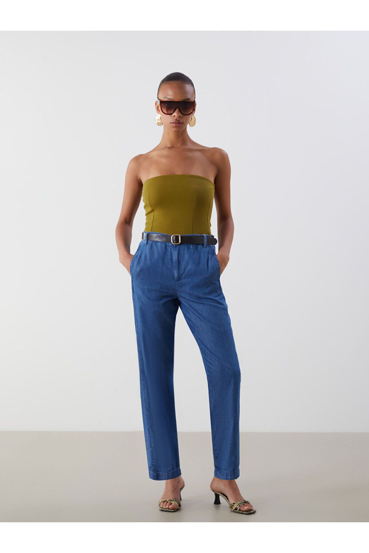 LC Waikiki Beli Lastikli Slouchy Fit Kadın Jean Pantolon