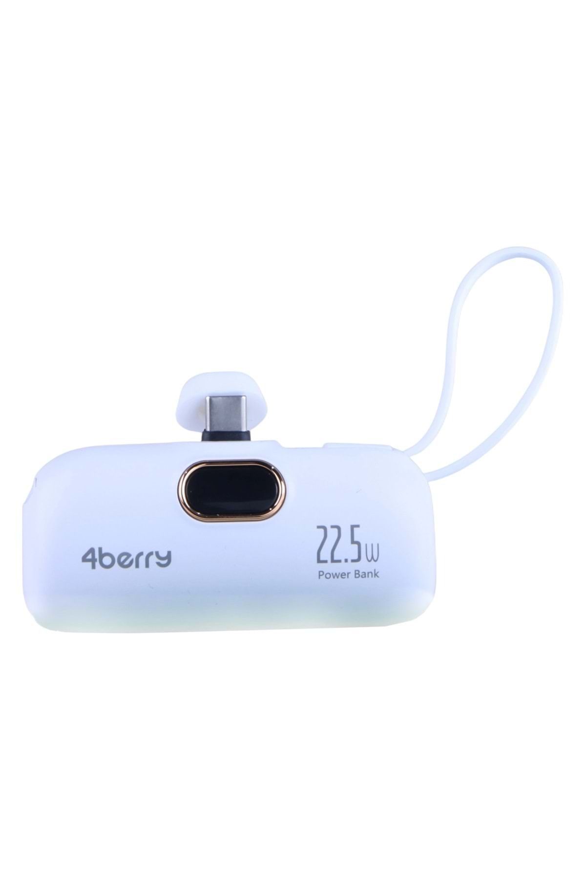 4Berry DX269B Beyaz Powerbank – 5.000 mAh, 22.5 W Type-C Hızlı Şarj