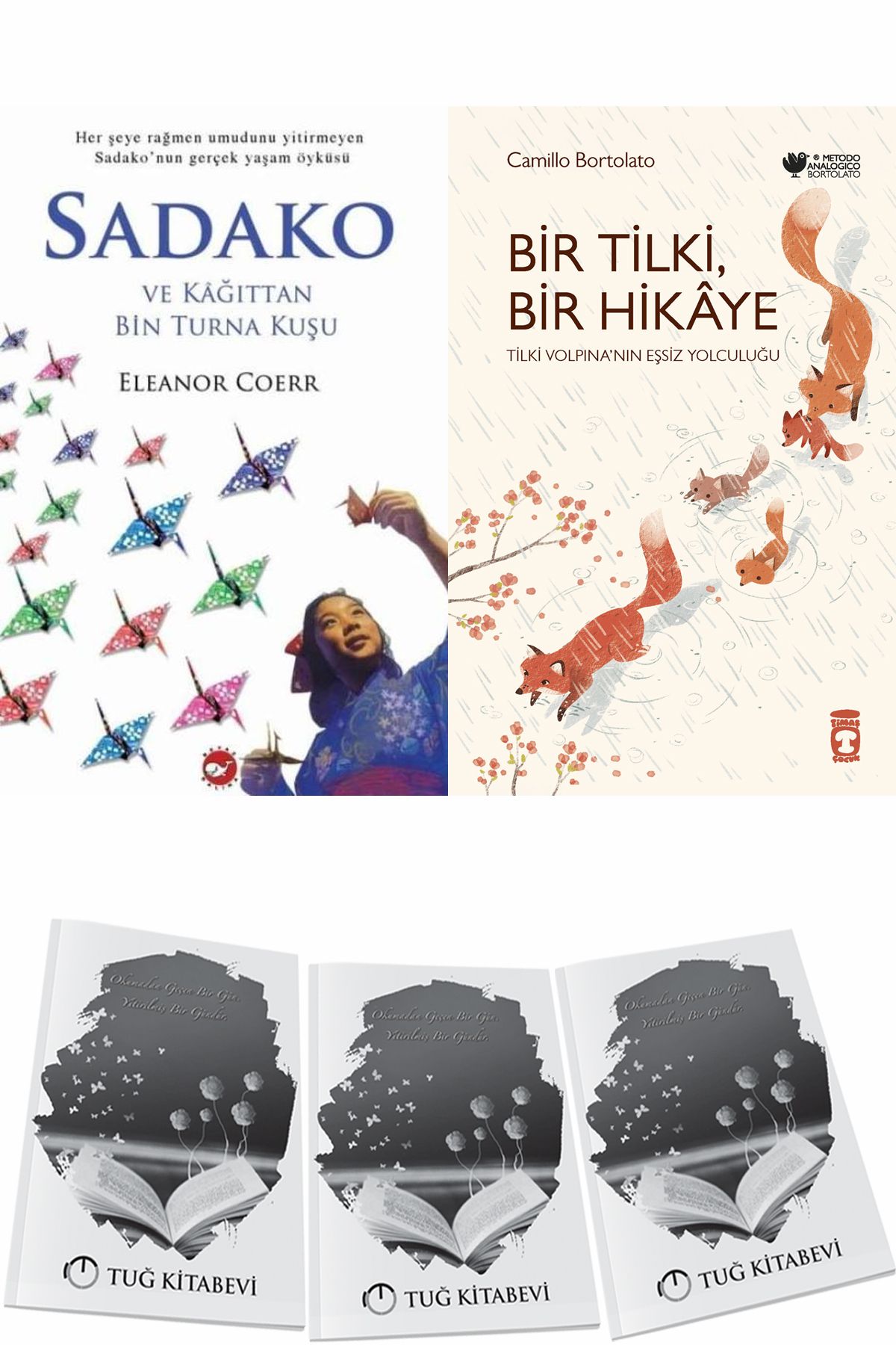 Beyaz Balina Yayınları Sadako ve Kağıttan Bir Turna Kuşu ve Bir Tilki Bir Hikaye + Hediyeli