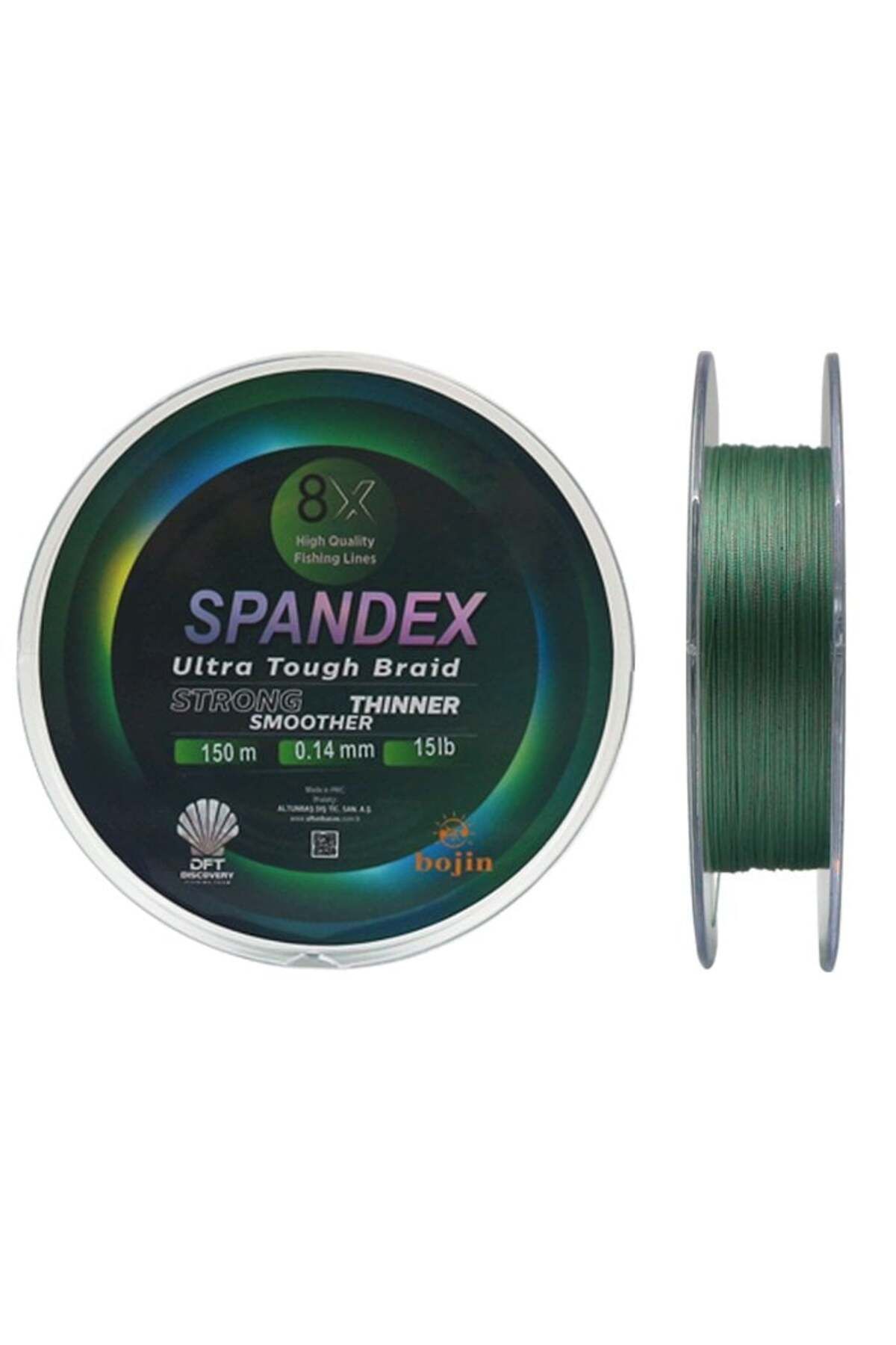 DFT Bojin 8X Spandex 0.14MM Yeşil İp Misina 150MT