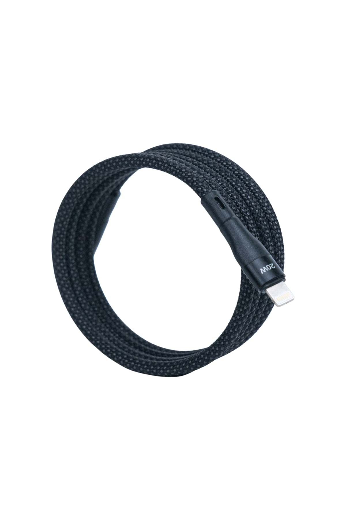 4Berry BMLC-02 Siyah Manyetik 1,5 m Hızlı Şarj Kablosu – Type-C - Lightning, 3 A