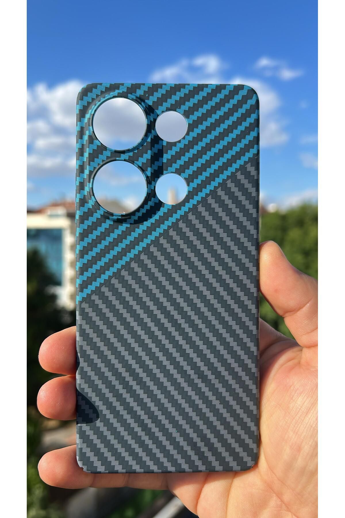TechTrove Xiaomi Redmi Note 13 Pro 4G Kılıf Karbon Fiber Tasarım A++ Kalite Kapak
