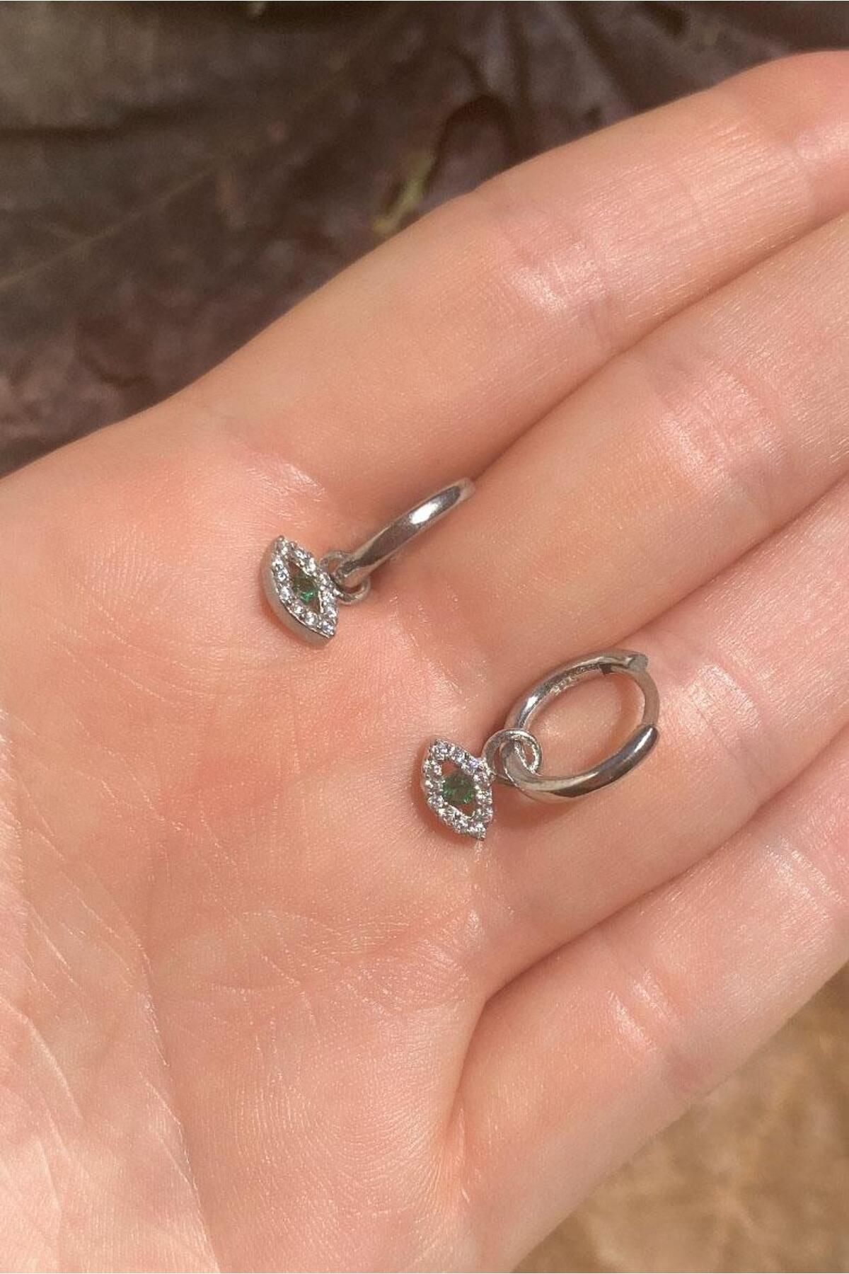 Spossy Silver Jewelry Göz Halka Küpe