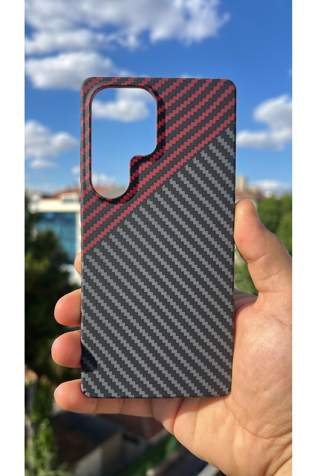 TechTrove Samsung Galaxy S25 Ultra Kılıf Karbon Fiber Tasarım A++ Kalite Kapak