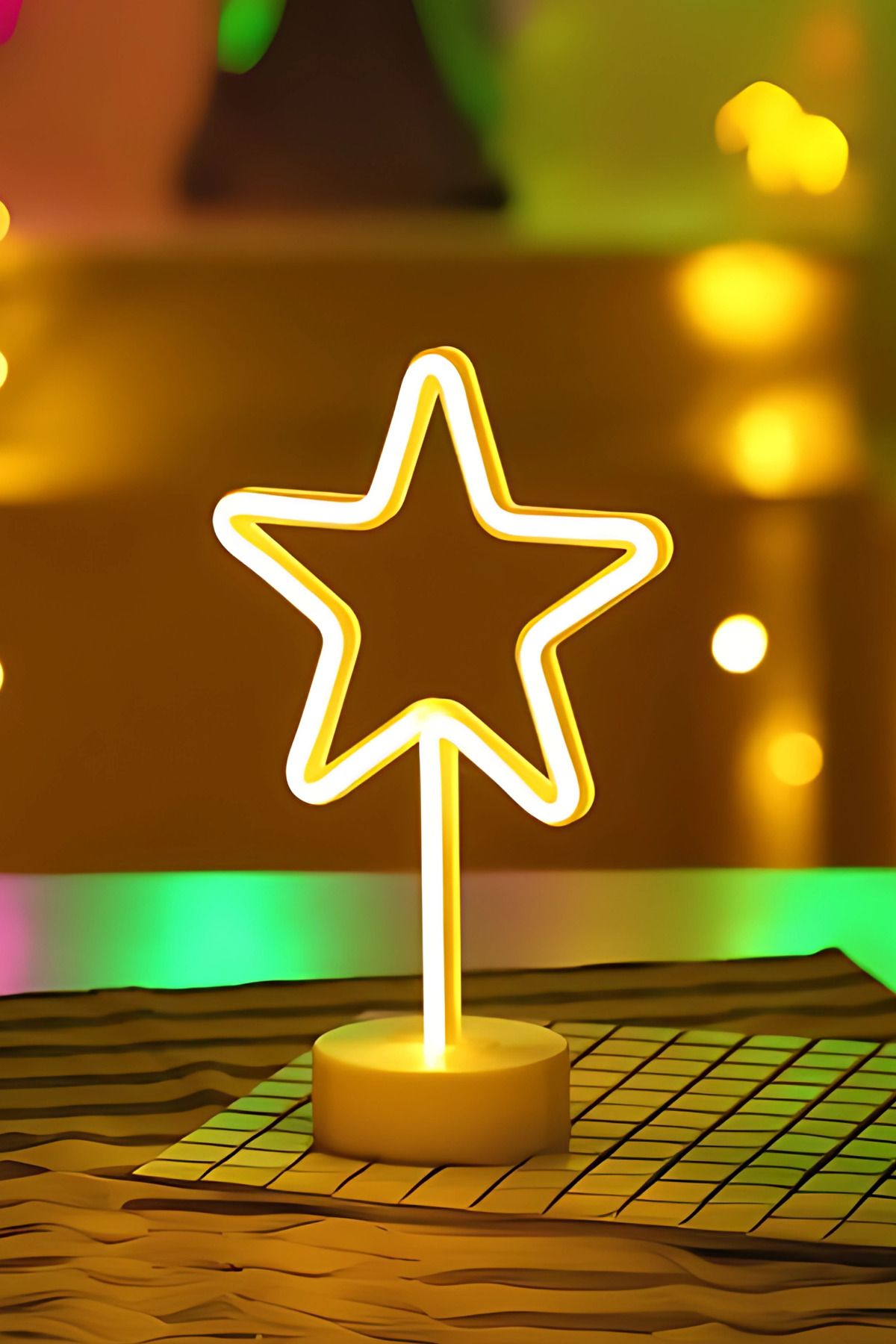 Arfseb Yıldız Şekilli Neon LED Lamba - Modern Gece Işığı