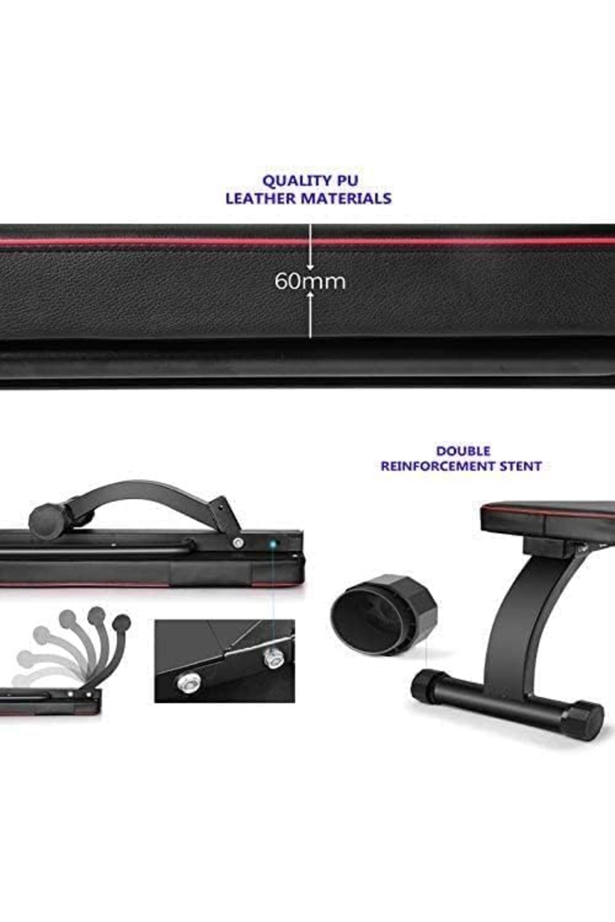 Skyland-Adjustable and Foldable Weight Bench for Home Gym by Skyland | Multi-Function with Heavy-Duty Metal 5