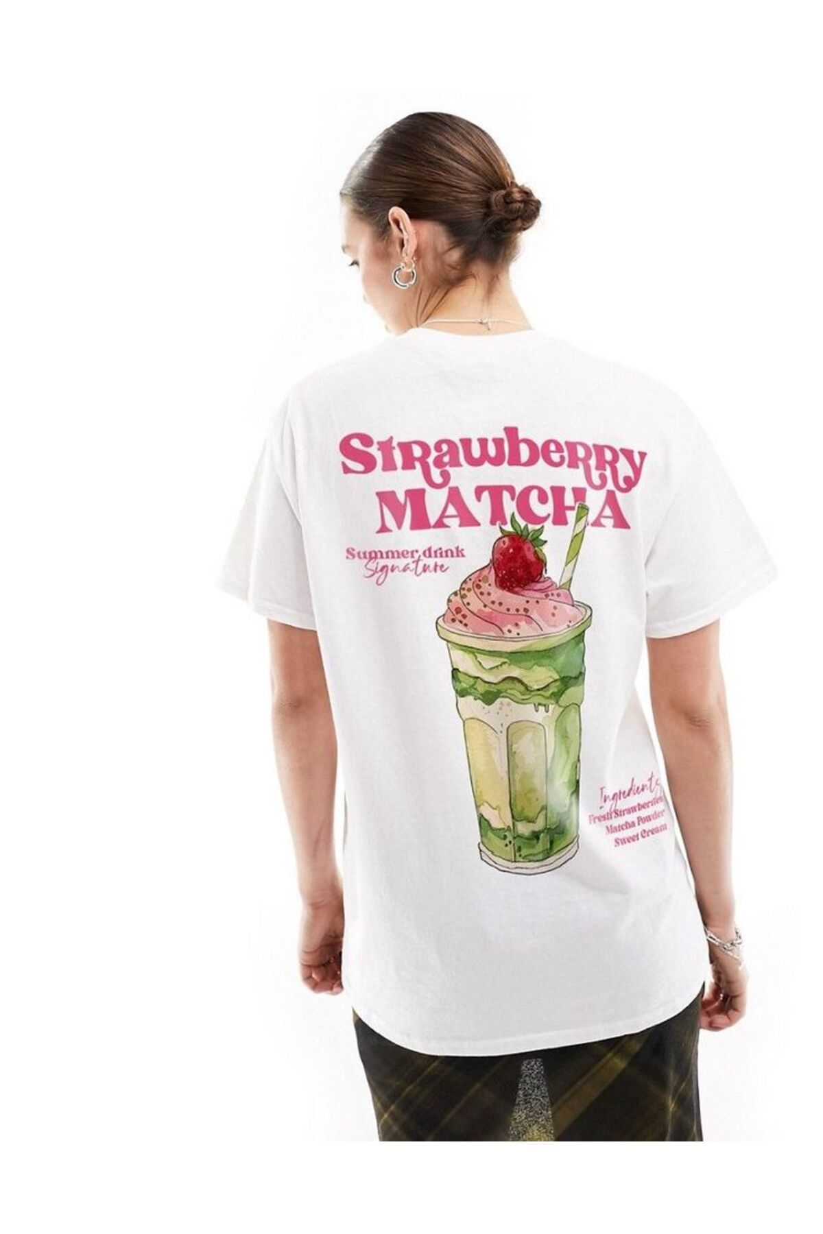 FRESSO Unisex Matcha Sırt Baskılı Oversize Kısa Kollu Tişört