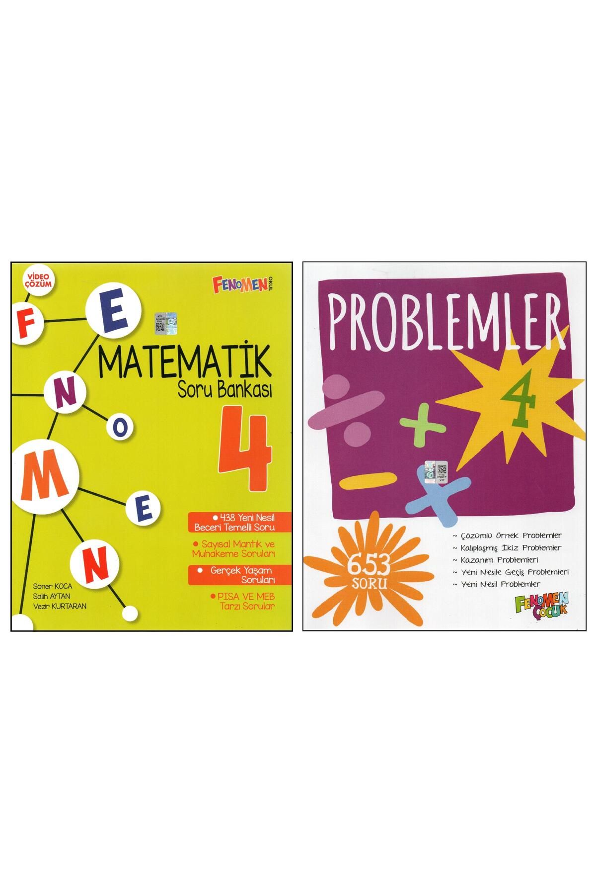 Fenomen Yayıncılık FENOMEN ÇOCUK 4. SINIF MATEMATİK SORU BANKASI+PROBLEMLER (2 KİTAP)