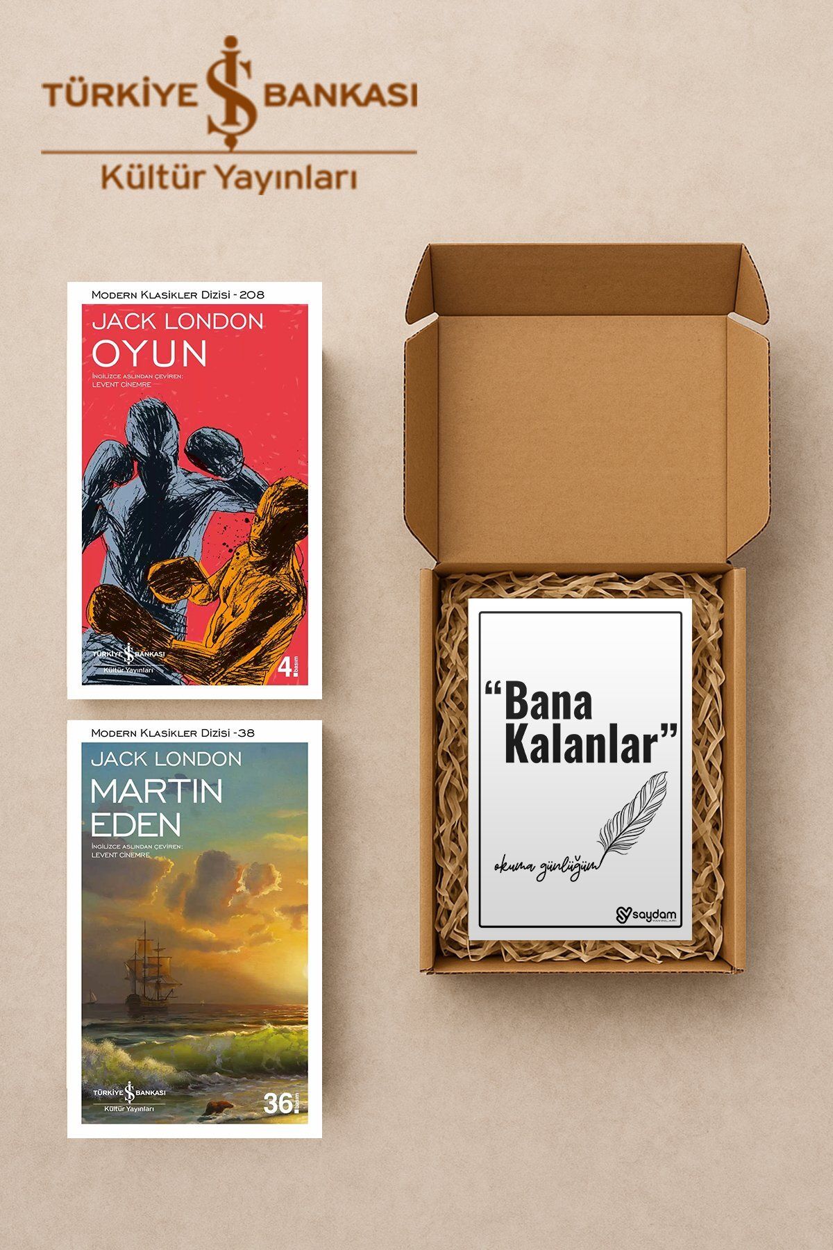 TÜRKİYE İŞ BANKASI KÜLTÜR YAYINLARI Oyun & Martin Eden Seti