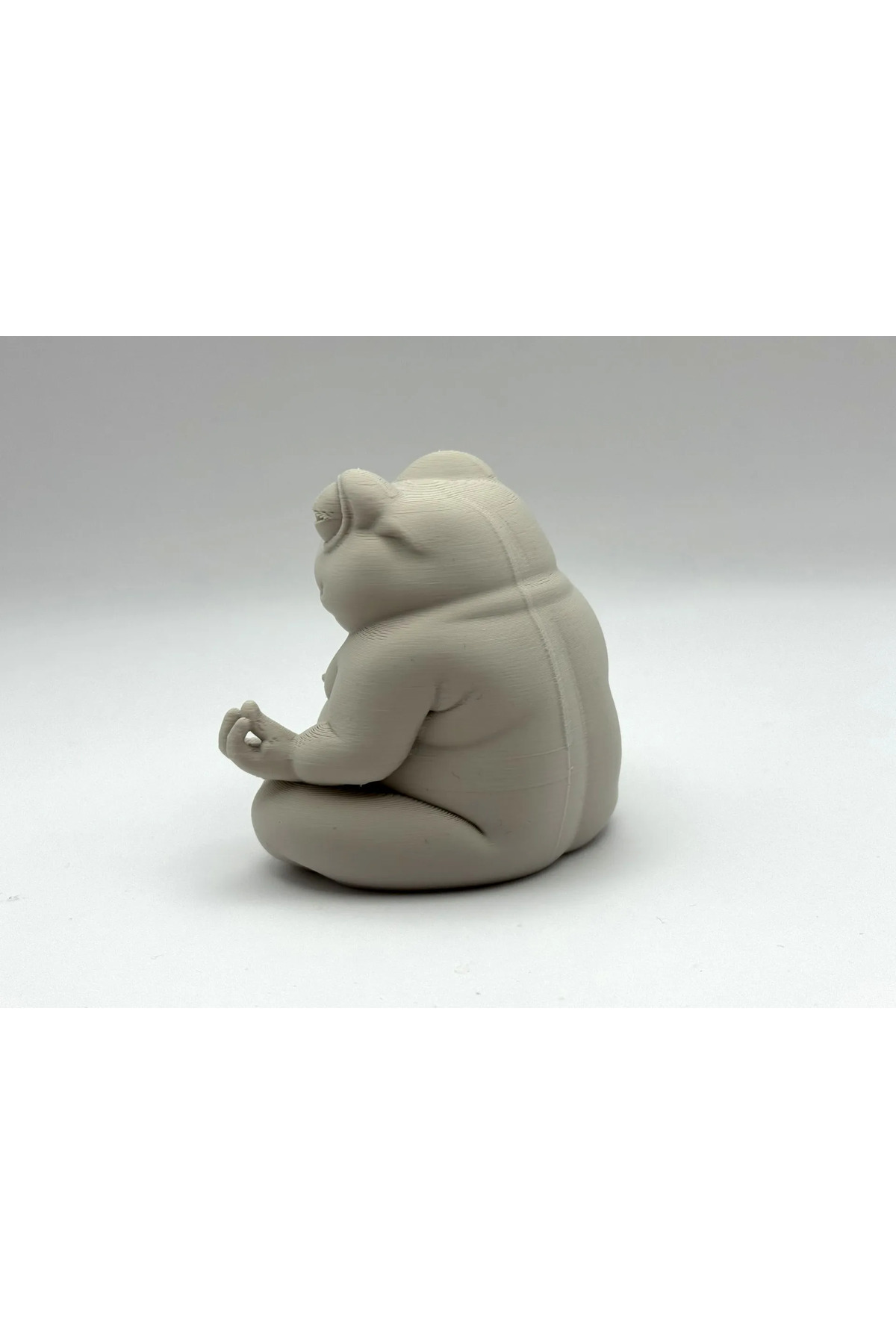 Chonky Zen Frog Meditation Lotus Figure 10 cm – Nome scrivibile Stampa 3D Decorazione Figurina