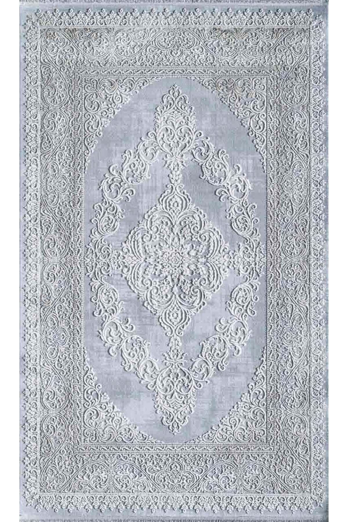Artemis Halı Artemis Halı Dior 5860B Vizon Gri Akrilik Saçaklı Karel Halı
