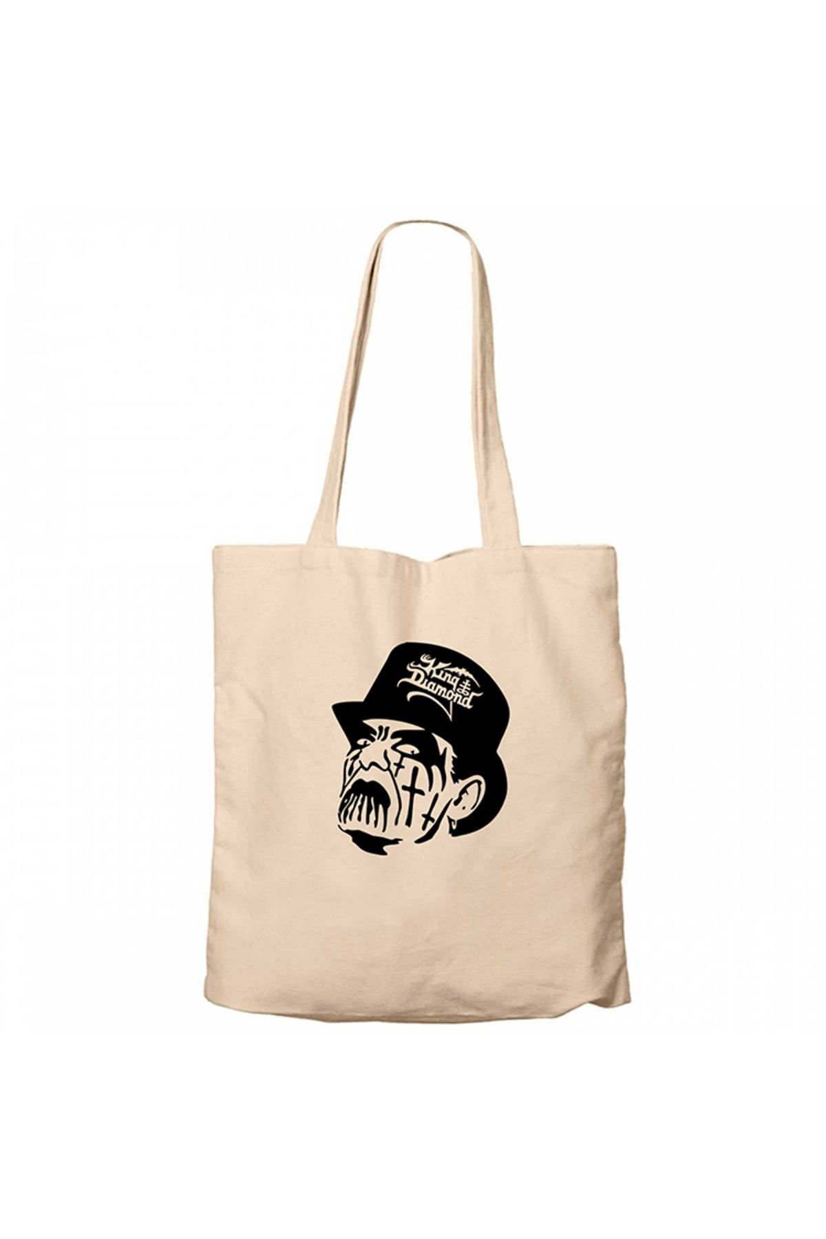 Z zepplin King Diamond Face Krem Fermuarlı Bez Çanta Gabardin