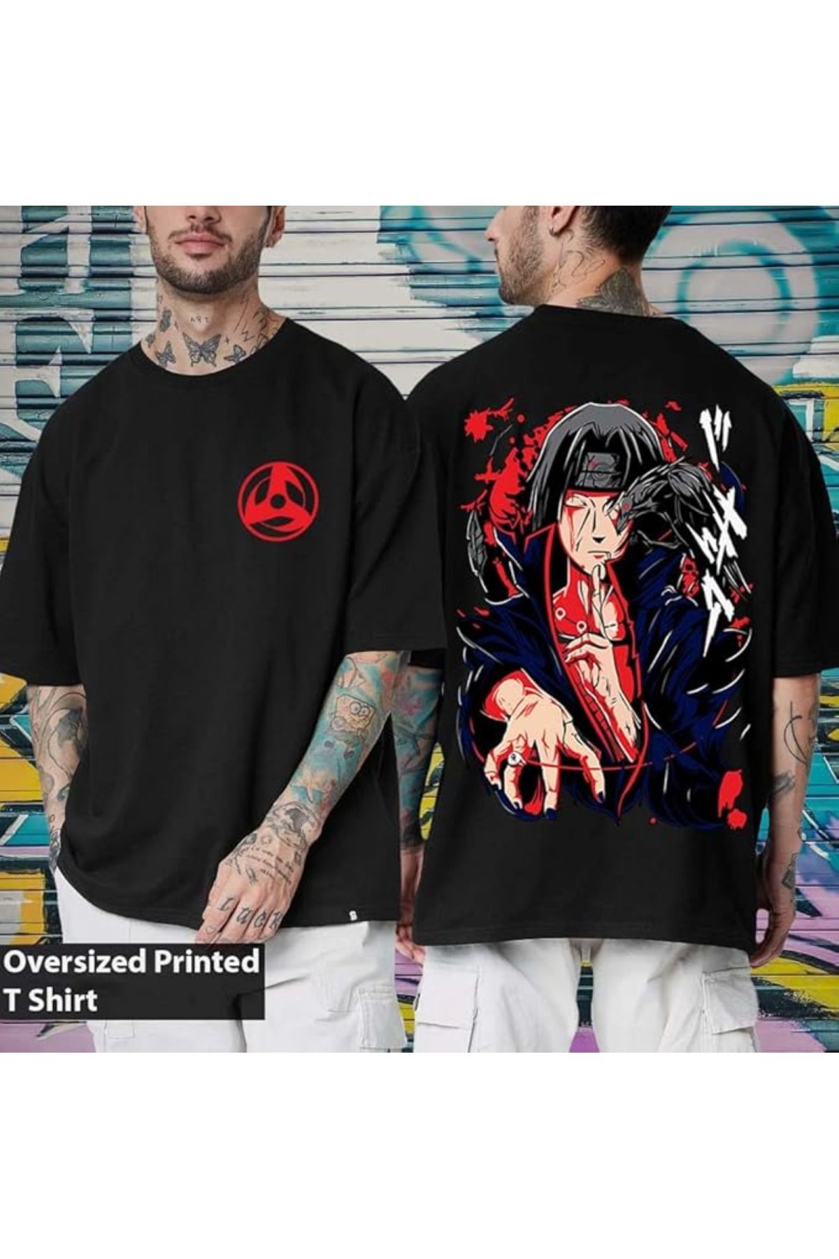 aynewmoda Erkek grafik baskılı yarım kollu tişört
