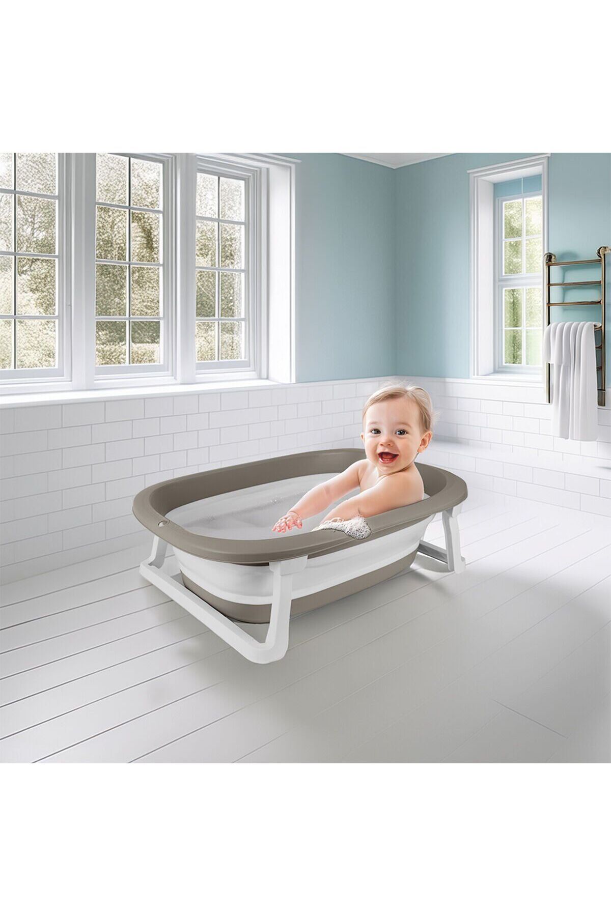 swilex 7267 KATLANIR BEBEK YIKAMA KÜVETİ ST GRİ