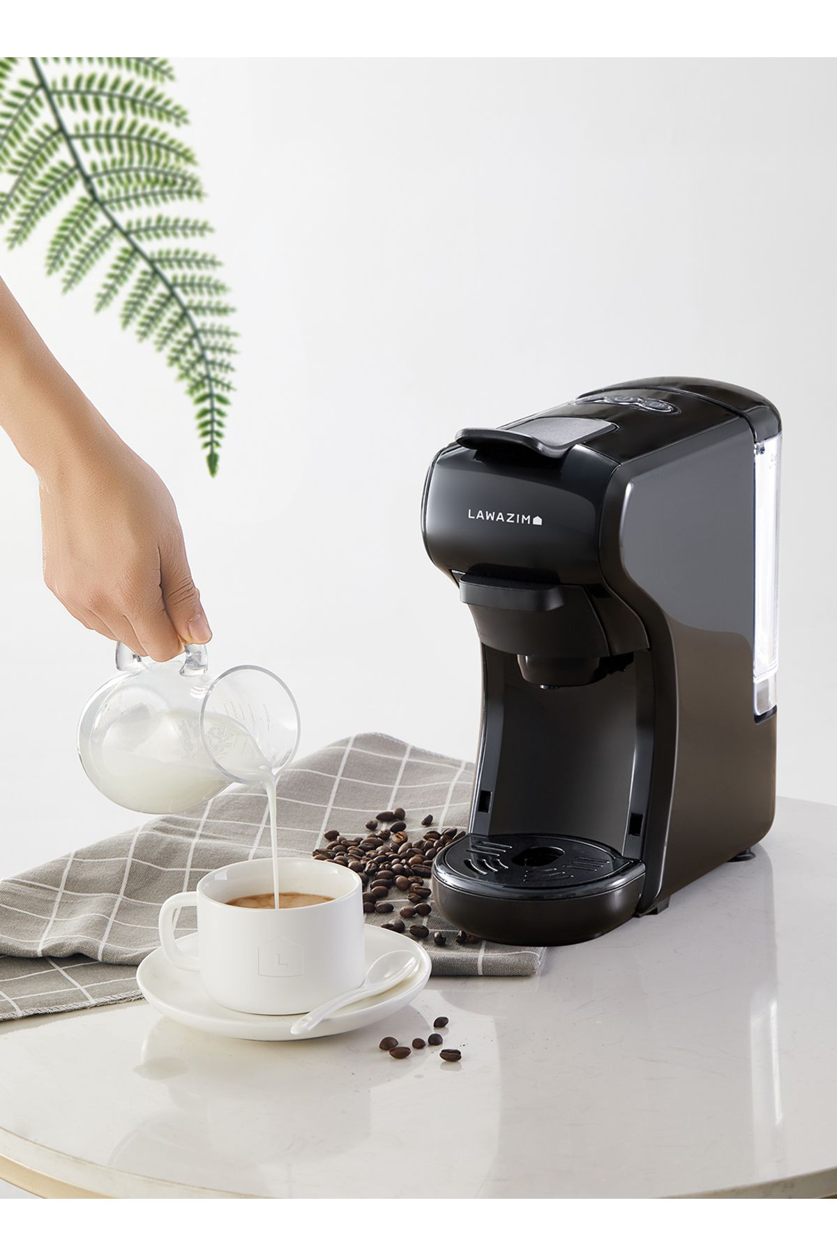 Lawazim-Multi-Capsule Coffee Machine - 3 in 1 Capsule Pod Maker with 19 Bar Pressure & 1650W Heating 3