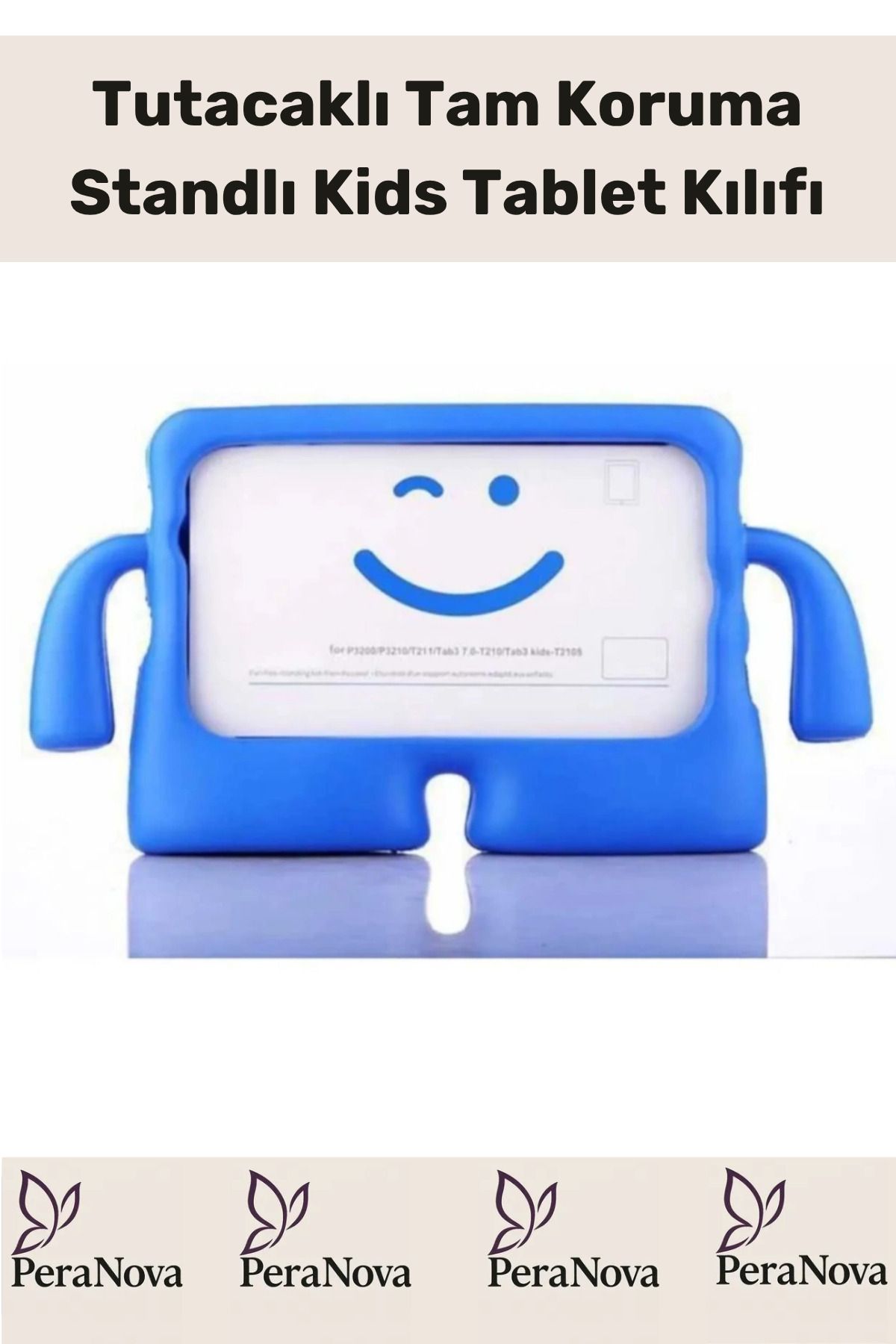 PeraNova Özel Seri Apple Samsung Uyumlu 8.7 Inç Yumuşak Dokulu Tutacaklı Tam Koruma Standlı Kids