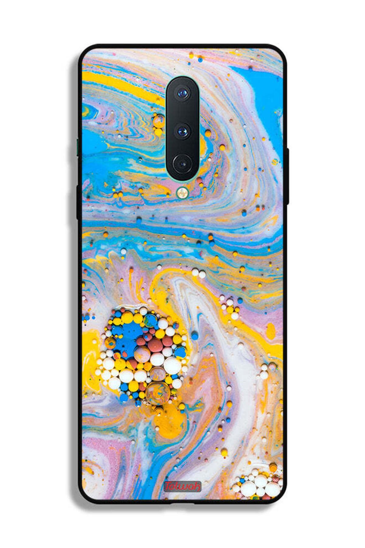Tolwak-OnePlus 8 Protective Case Cover Gems Colorful Abstraction 2