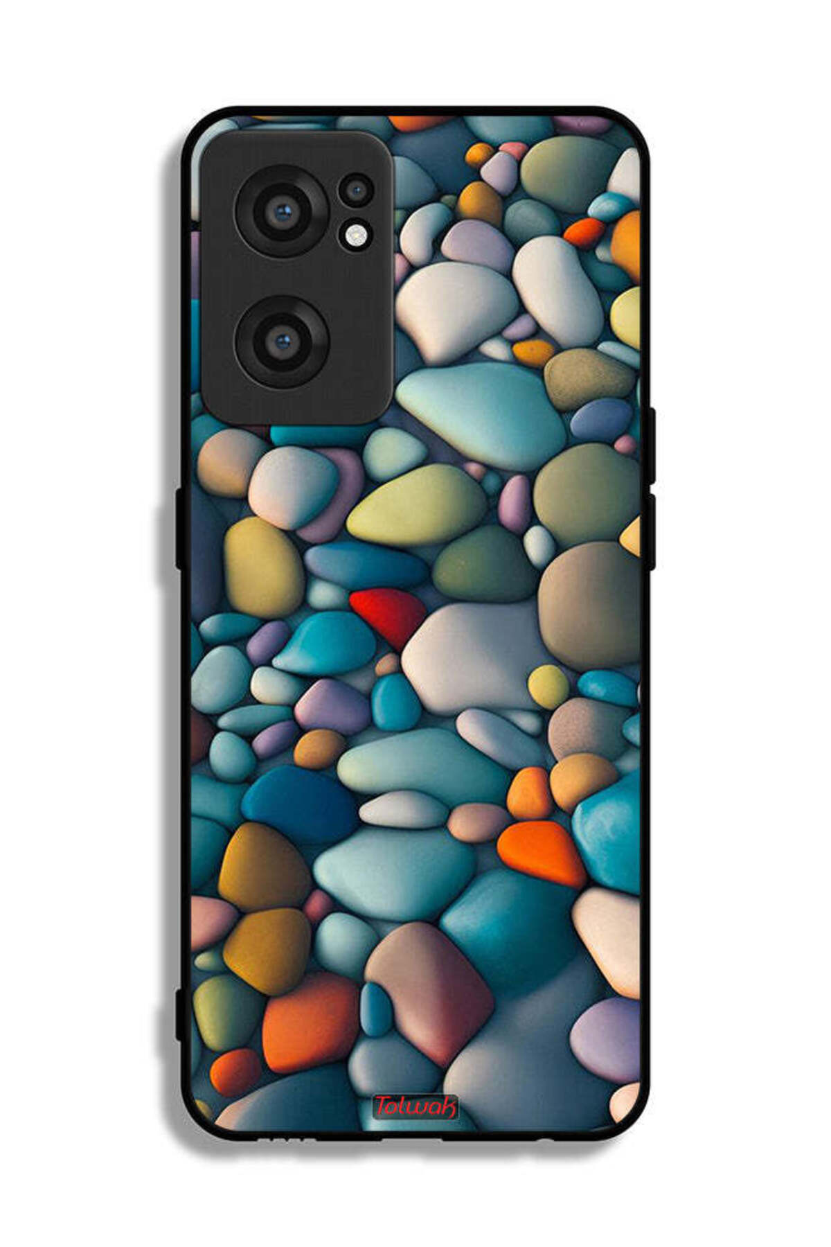 Tolwak-OnePlus Nord CE 2 5G Protective Case Cover Stones Abstract Pattern 2