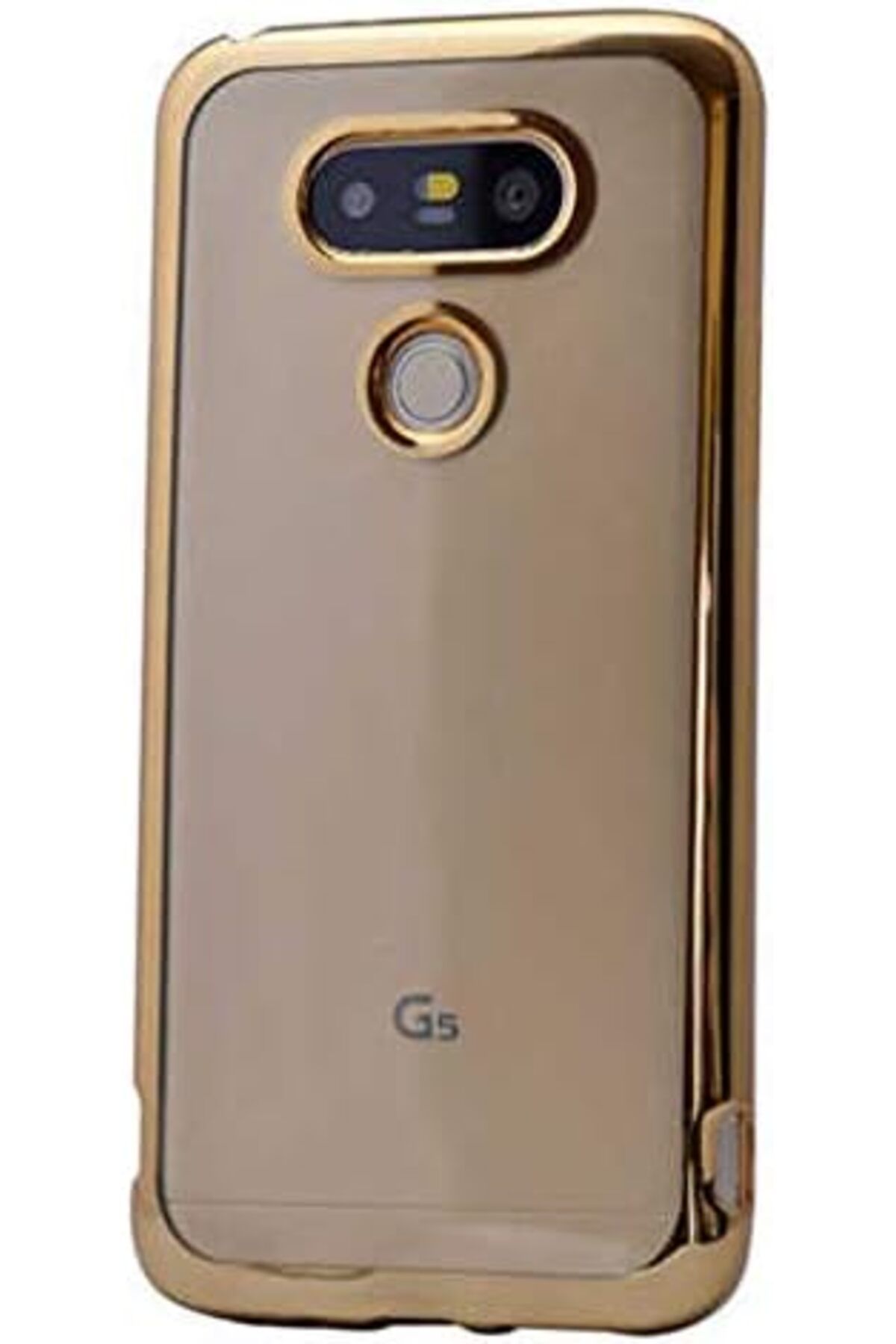 Mena Rise TuonShop G5 Uyumlu Lazer Kesim Yumuşak Silikon Kılıf (Altın Rengi) 1122991