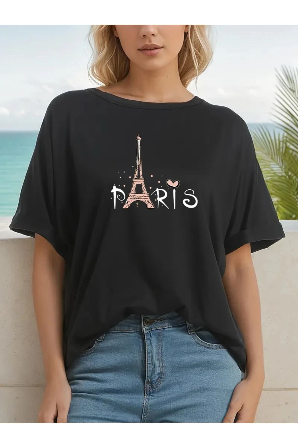 shidumanlar Paris Grafikli Tasarım tshirt oversize kalıp