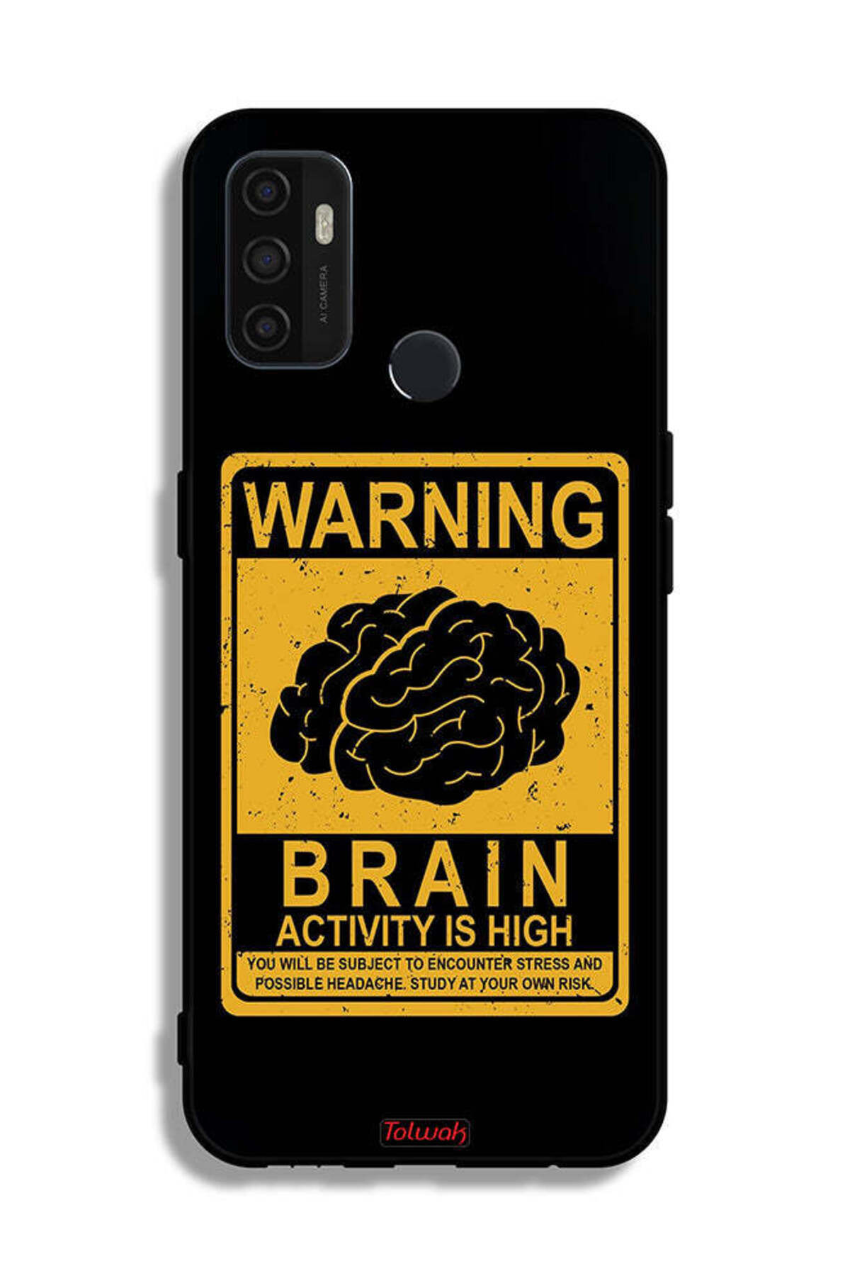 Tolwak-Oppo A11s Protective Case Cover Warning Brain Activity Is High 2