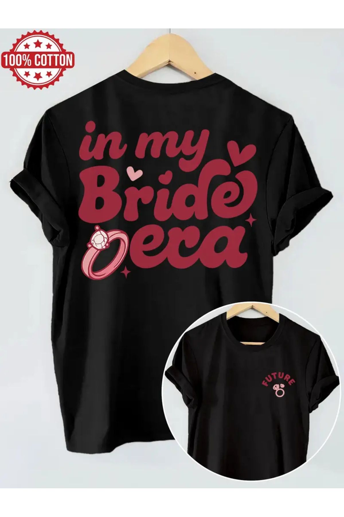 CLASİVA İn MY Bride Era Baskılı Unisex Oversize Bisiklet Yaka T-shirt