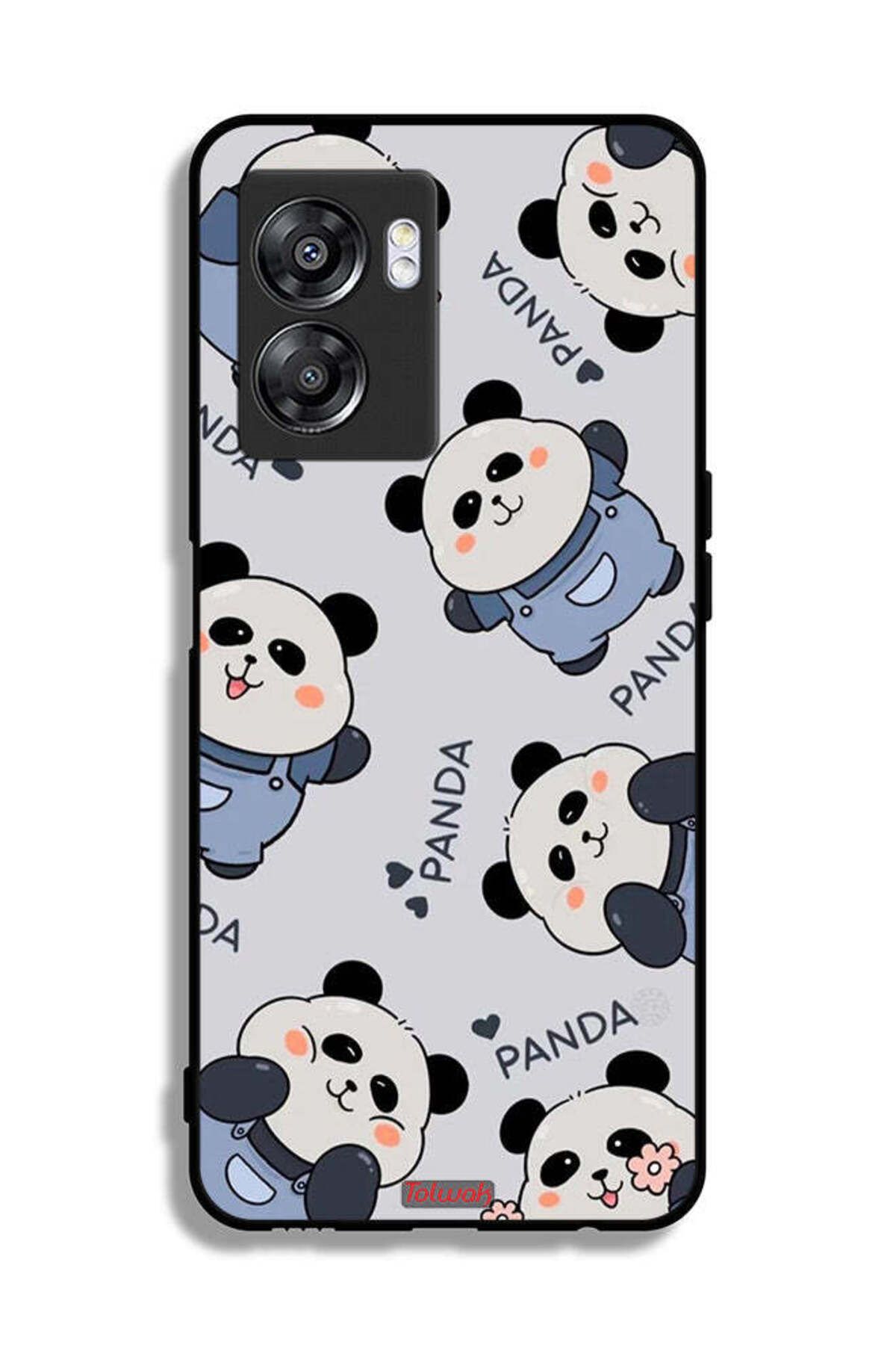 Tolwak-Oppo A57 5G Protective Case Cover Pattern Of Pandas 2
