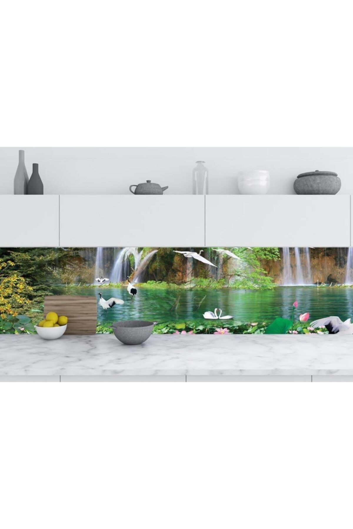 Rabadon Foaie De Folie Adezivă Pentru Blat De Bucătărie, Model De Marmură, Autocolant De Acoperire Pentru Faianță 60 Cm X 100 Cm - 60 x 100