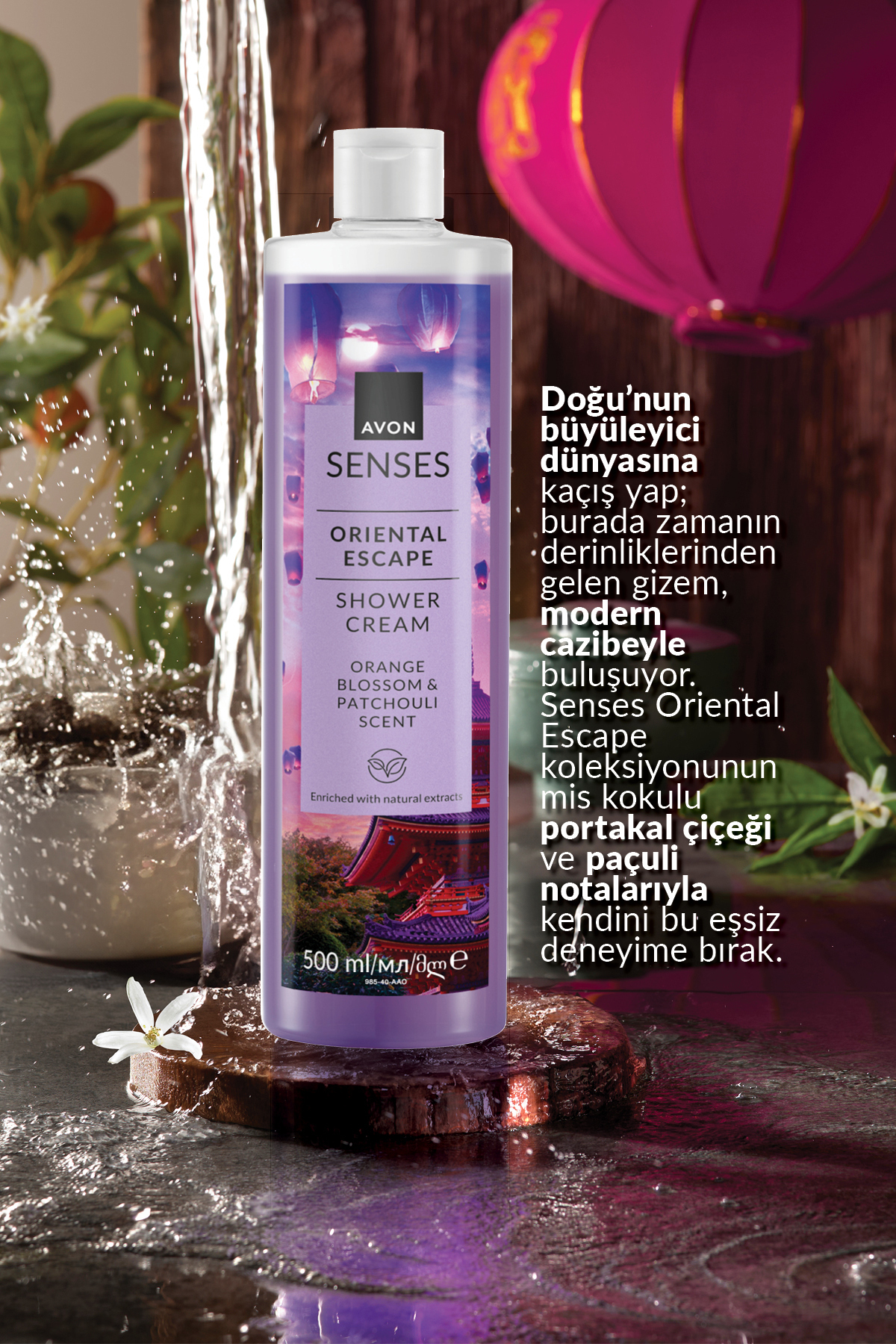 Avon Senses Oriental Escape Portakal Çiçeği ve Paçuli Kokulu Duş
