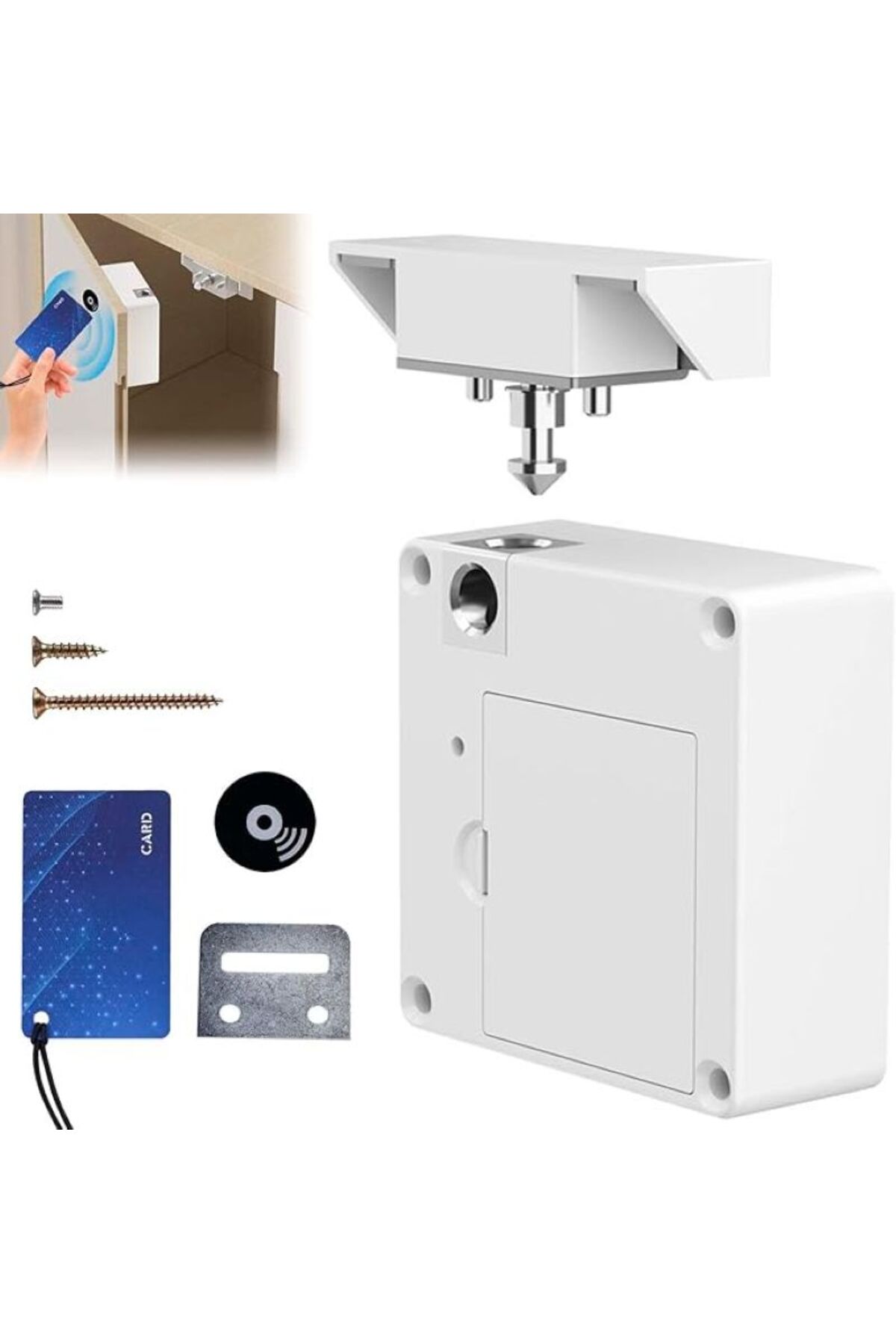 TeknoFaji Gizli Çekmece Kilidi,Elektronik,Akıllı Anahtarsız Dolap Kilidi, Manyetik Güvenlik Kilidi fotoğrafı 3 (önizleme)