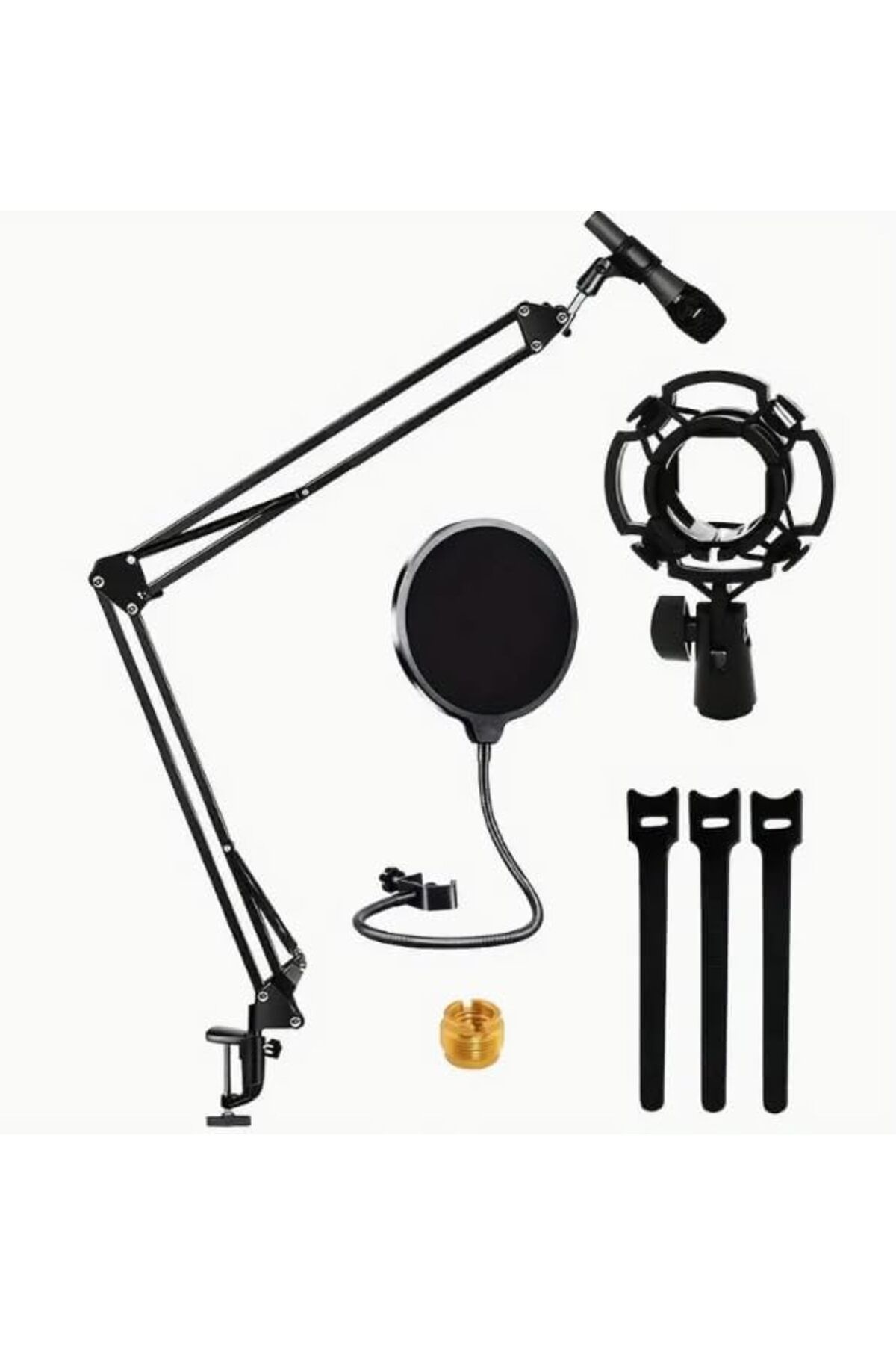 Generic-Professional Recording Microphone Table Stand (CS1), Adjustable Microphone Scissor Arm Stand with He 3