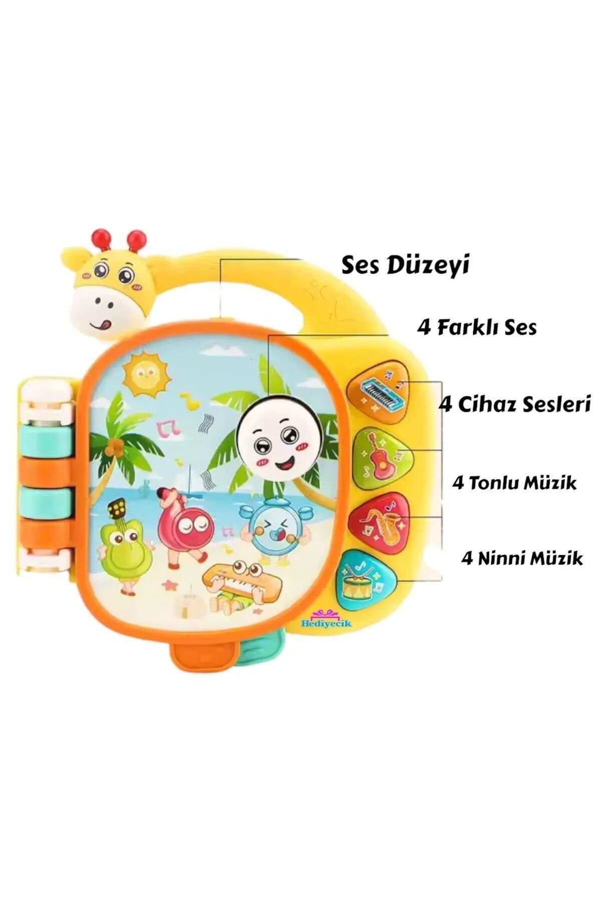 Shoplandu Zürafa Müzikli Sesli Oyun Kitabı - Eğitici Dokunmatik Sesli Ve Renkli Oyuncak fotoğrafı 3 (önizleme)