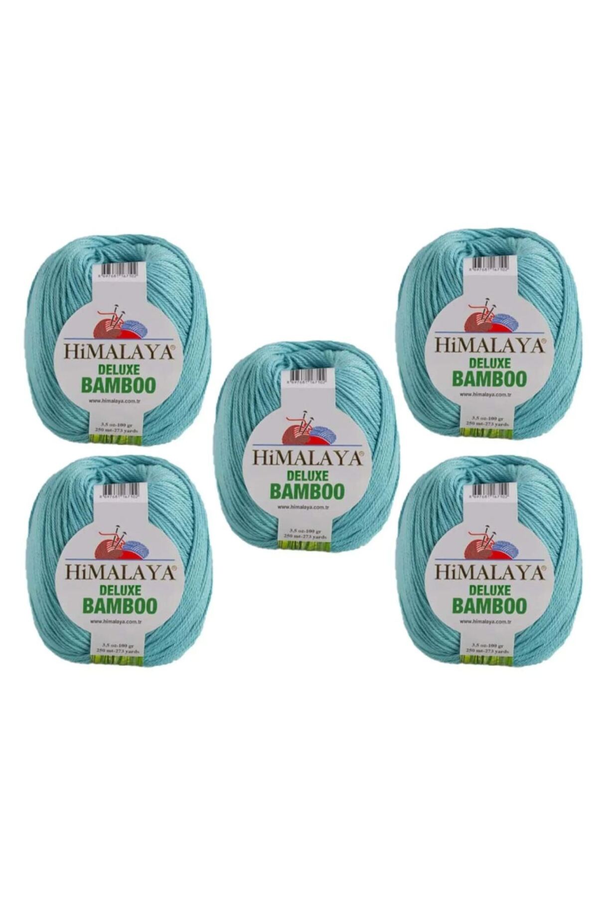 Himalaya Deluxe Bamboo , 5 Yumak, 500g Gram, Hırka Kazak Ipi 124