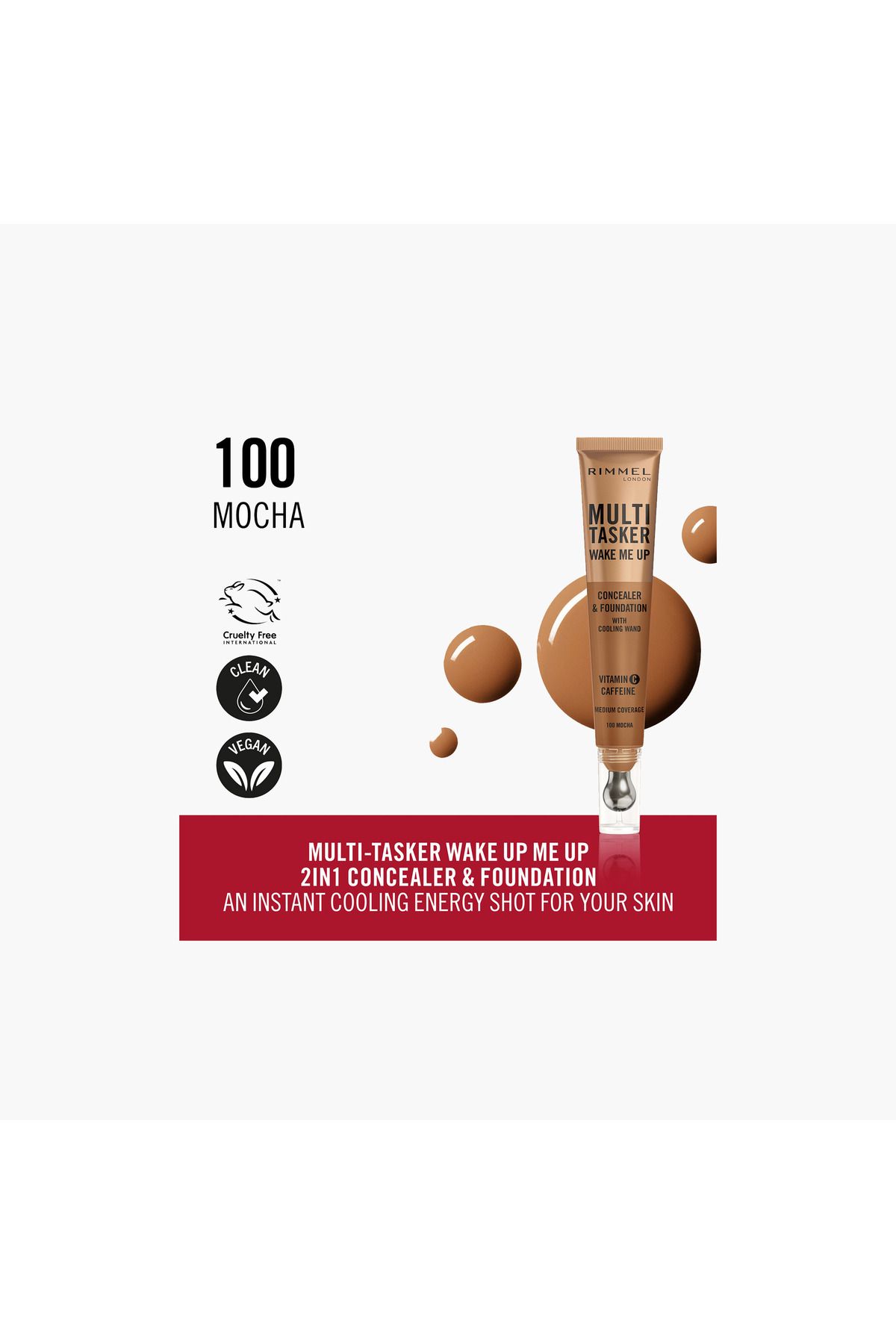 Rimmel-ريميل ملتي تاسكر ويك مي أب خافي عيوب وكريم أساس - 20 مل 2