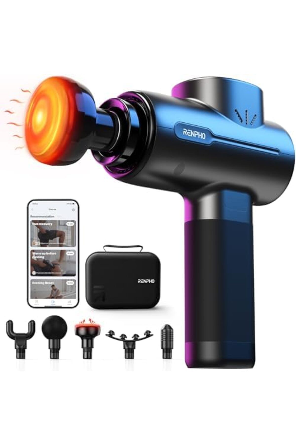 RENPHO-Active Massager with Heat Deep Tissue Muscle, 2022 Upgrade Powerful Portable Massager 2