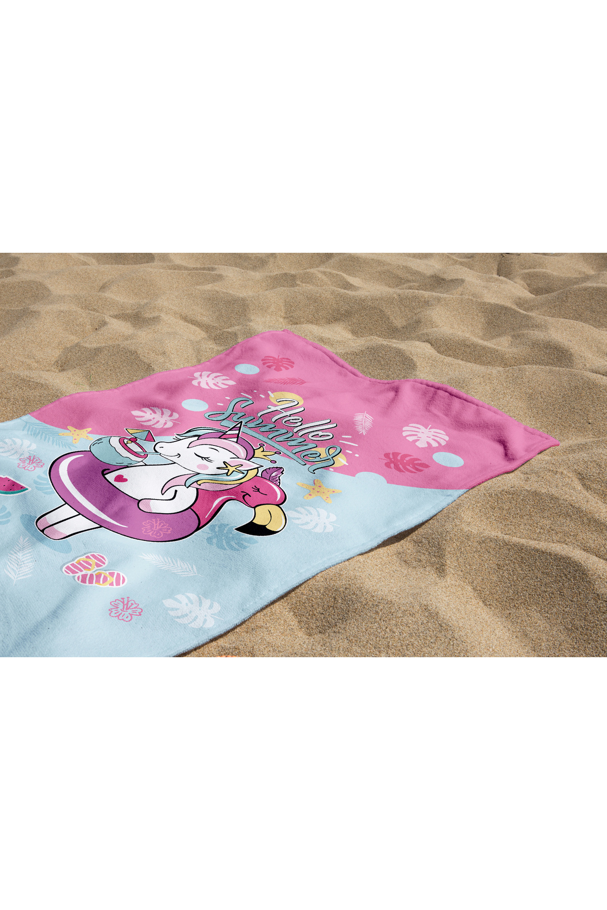 Home-3D Digital Unicorn Pattern Beach Towel 3