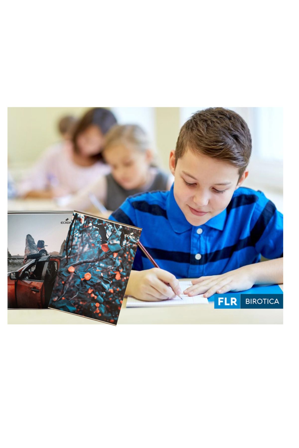 FLR-Student notebook MATHEMATICS, A4, 80 sheets, 6 notebooks/set, school + 10 FLR note cards 3