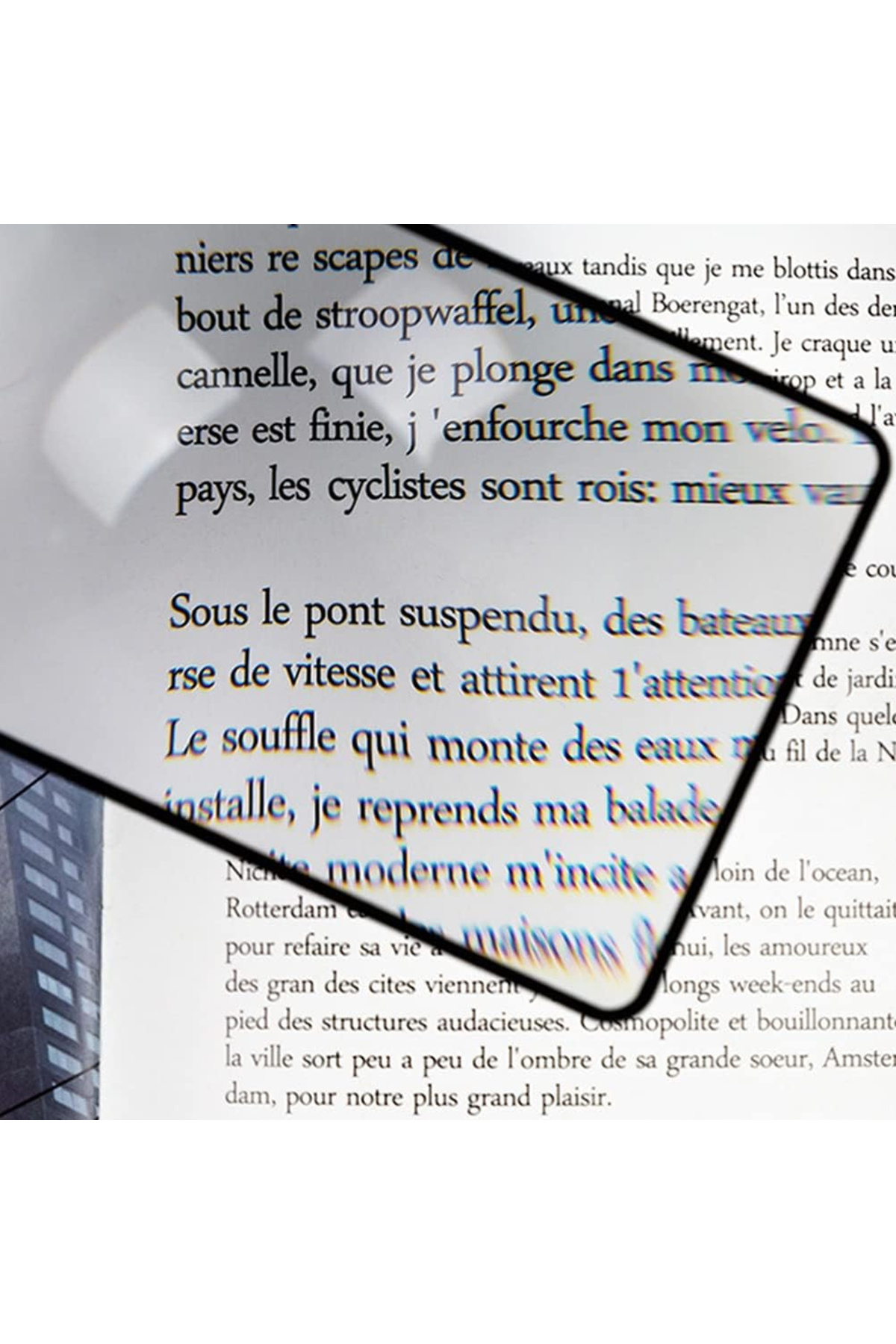 Monte Lua-3 X Magnification Reading Magnifier, Magnifying Glass for All Pages, Lens Magnifier, (180 × 120 mm), 1 Pcs, 2